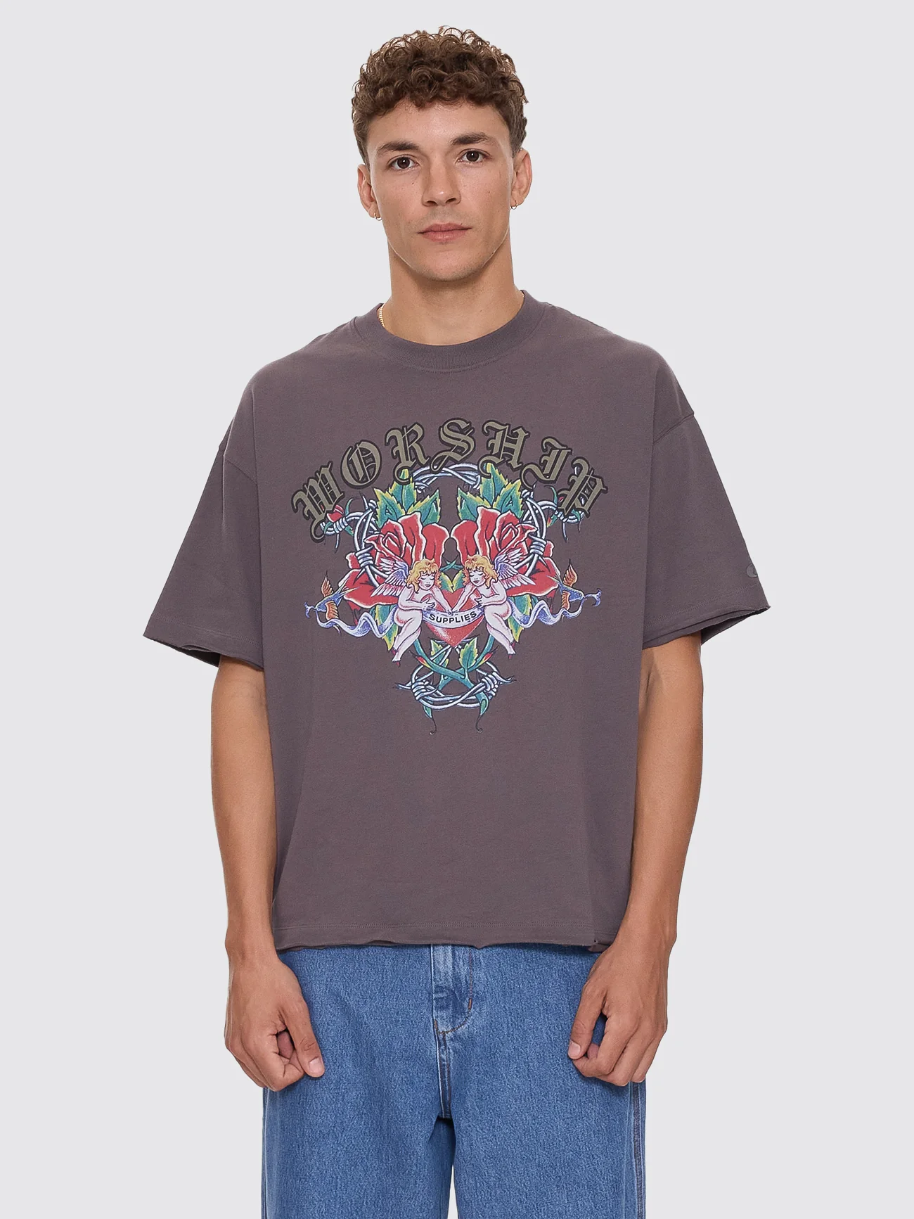 Ned Oversize Tee - Worn Black