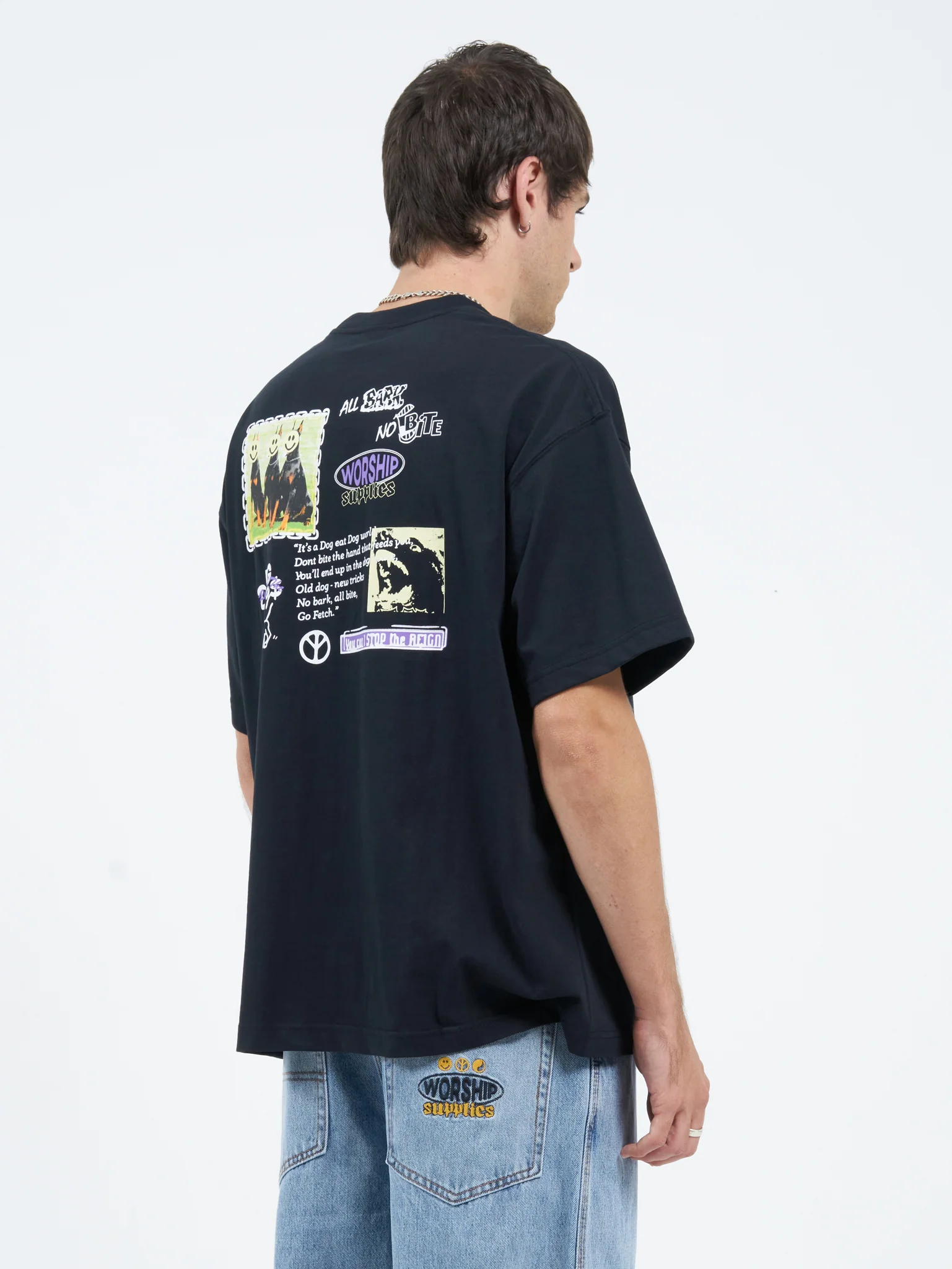 New Tricks Oversize Tee - Washed Black - Image 6