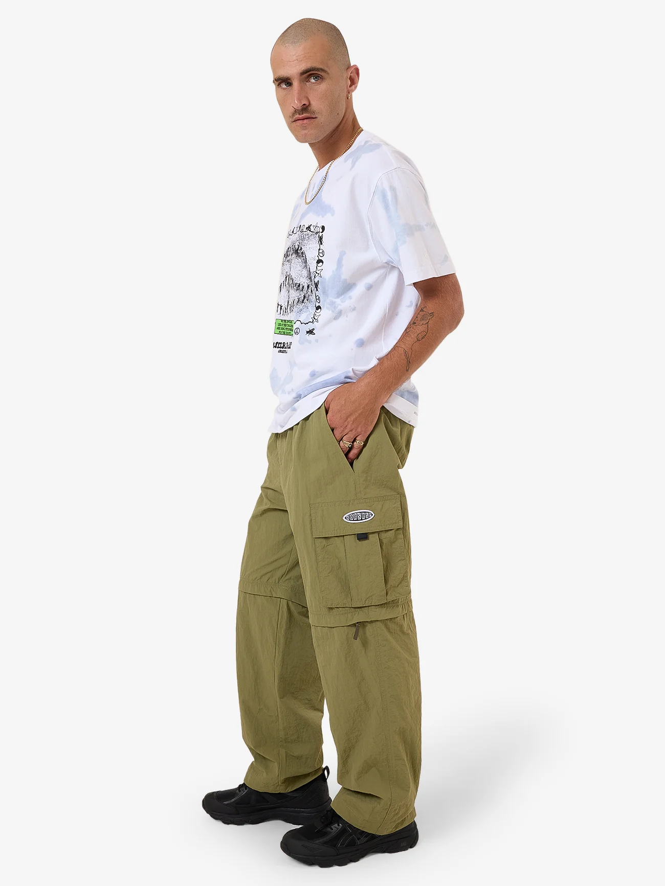 No Doubt Zip Off Cargo Pant - Kelp