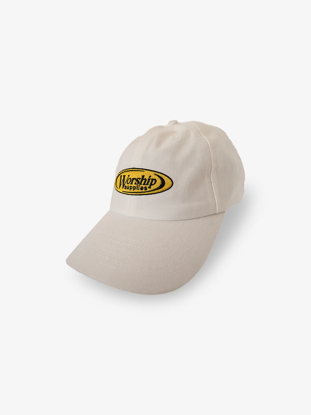 Overt 6 Panel Dad Hat - Cream - Image 3