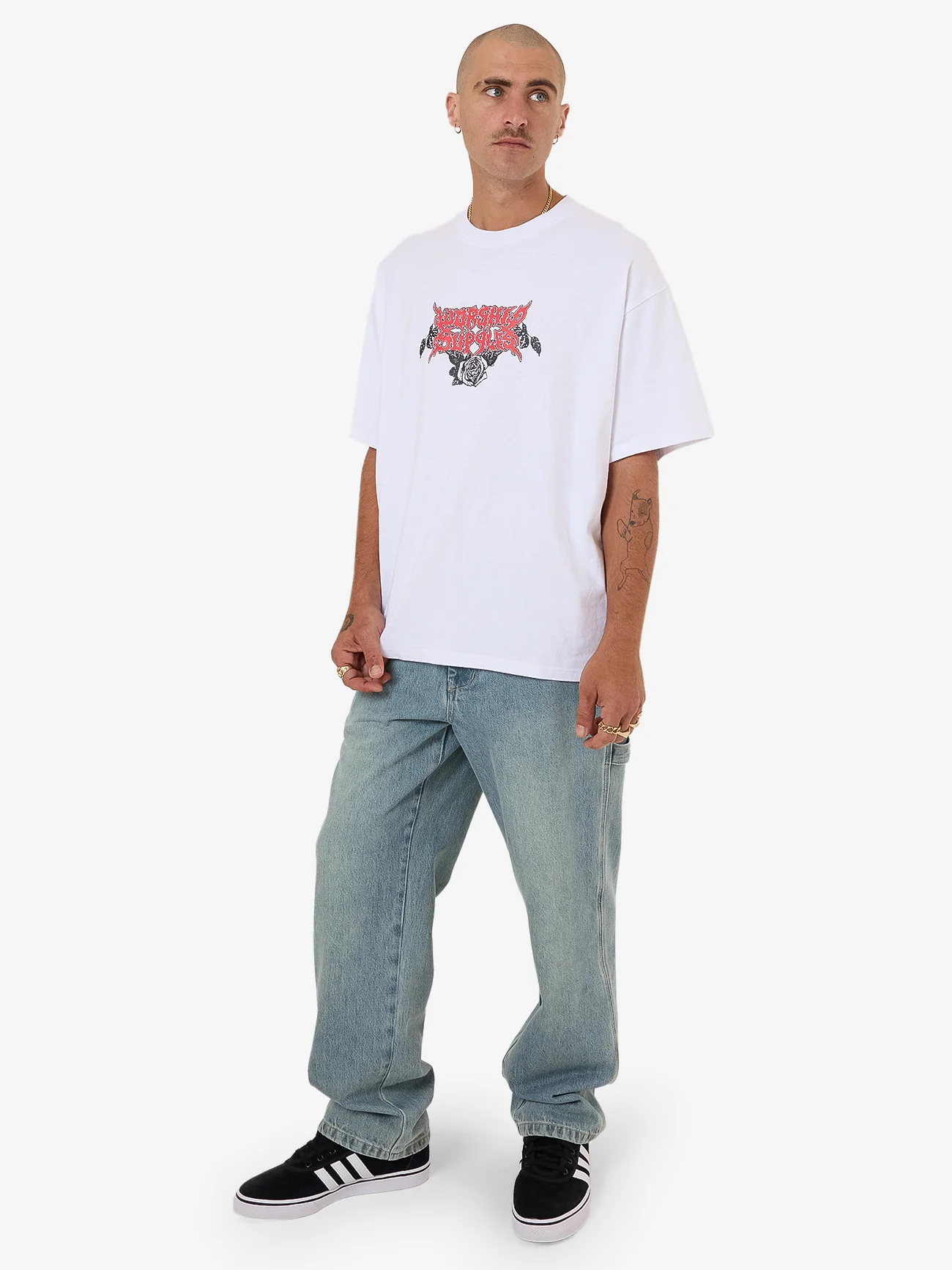 Perch Oversized Tee - White - Image 4