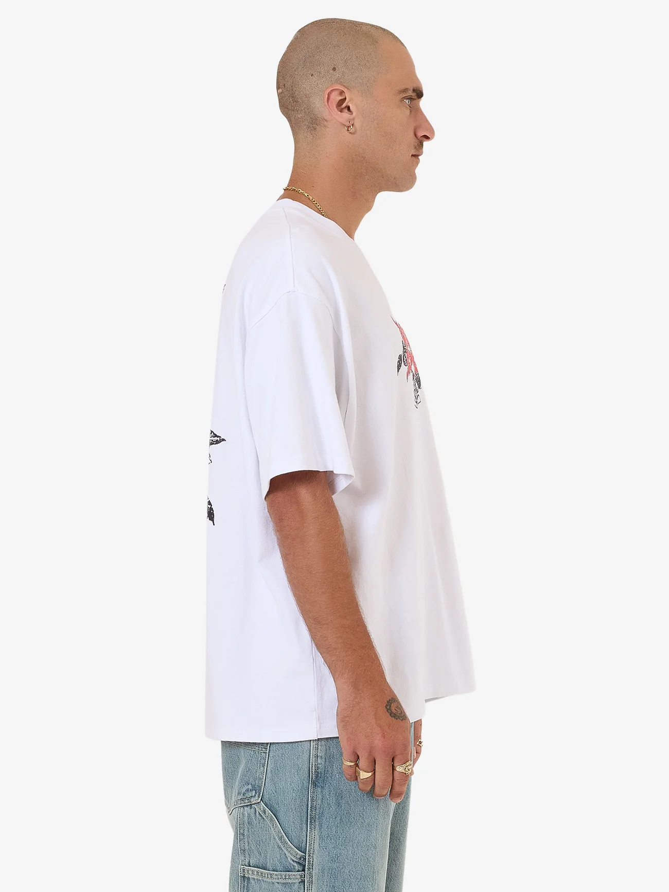 Perch Oversized Tee - White - Image 7
