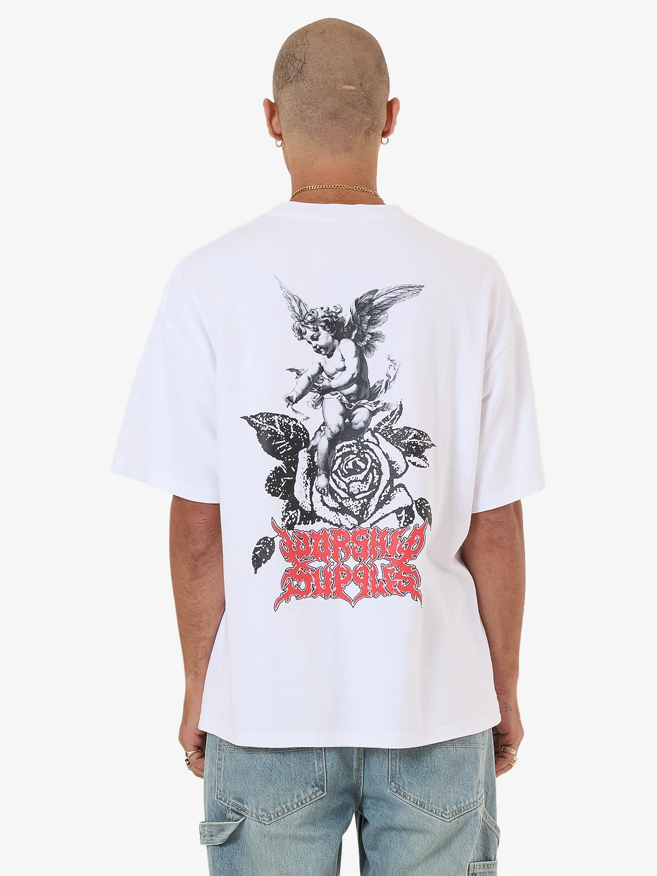 Perch Oversized Tee - White - Image 9