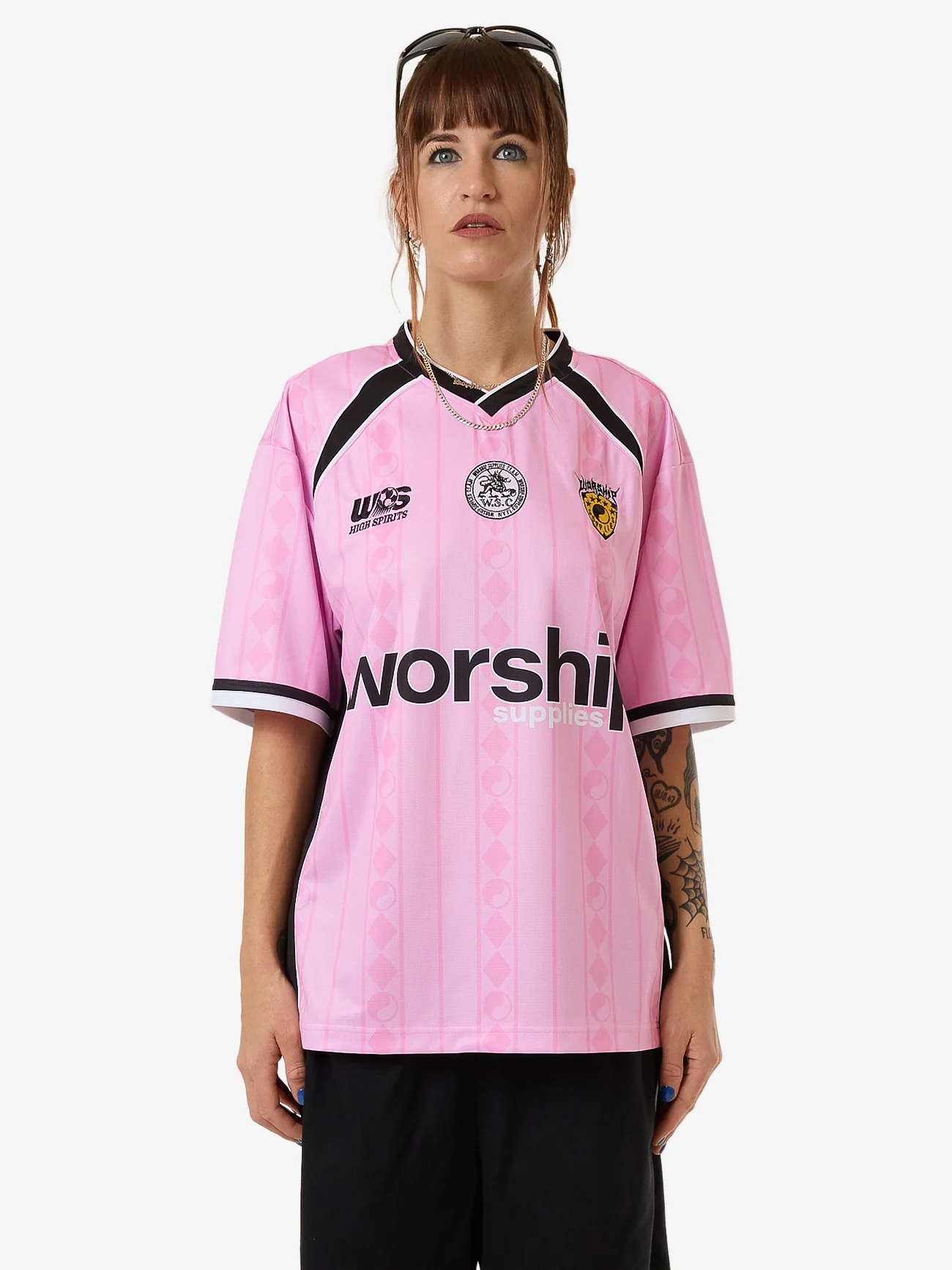 Player V-Neck Football Jersey - Bubblegum Pink