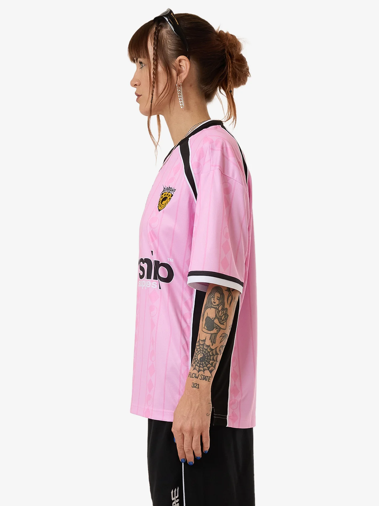 Player V-Neck Football Jersey - Bubblegum Pink - Image 3