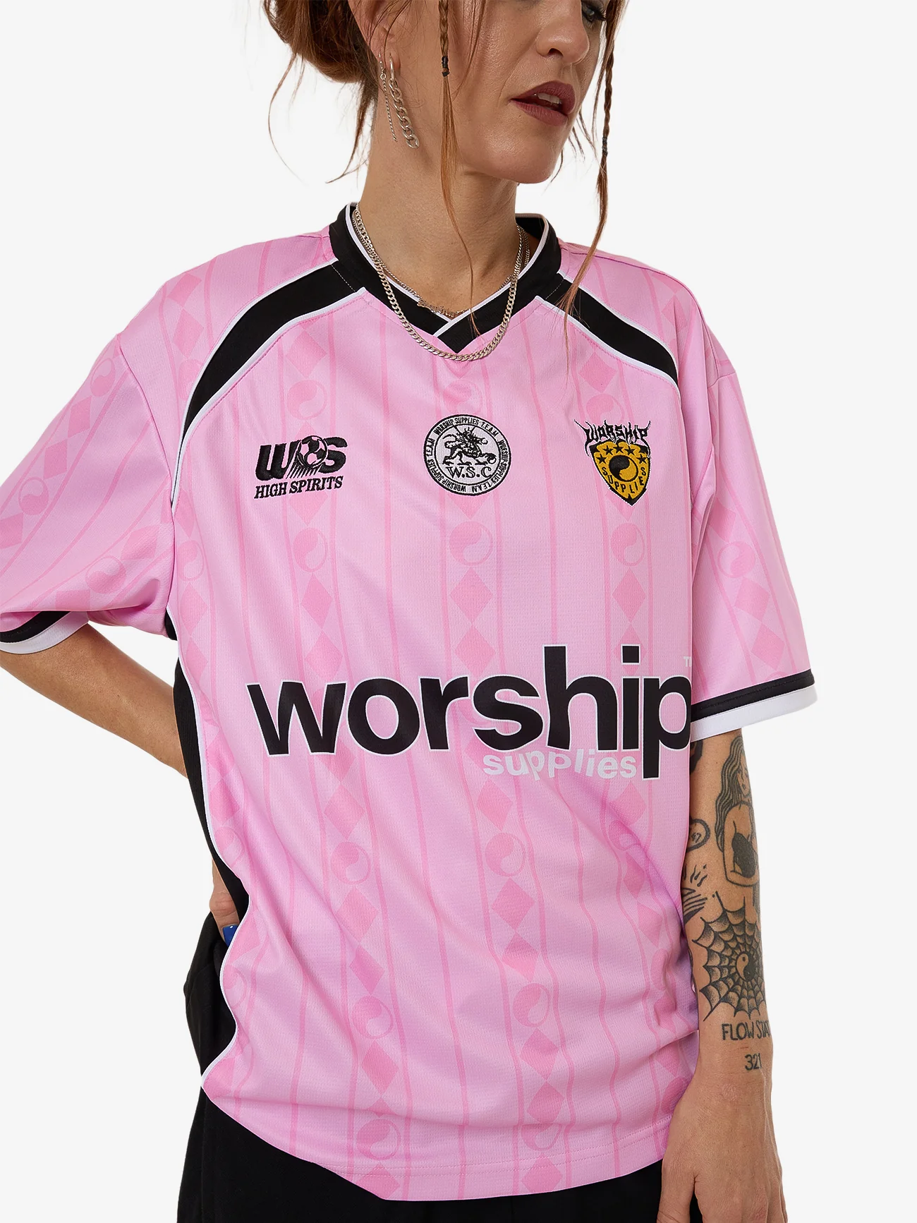 Player V-Neck Football Jersey - Bubblegum Pink - Image 7