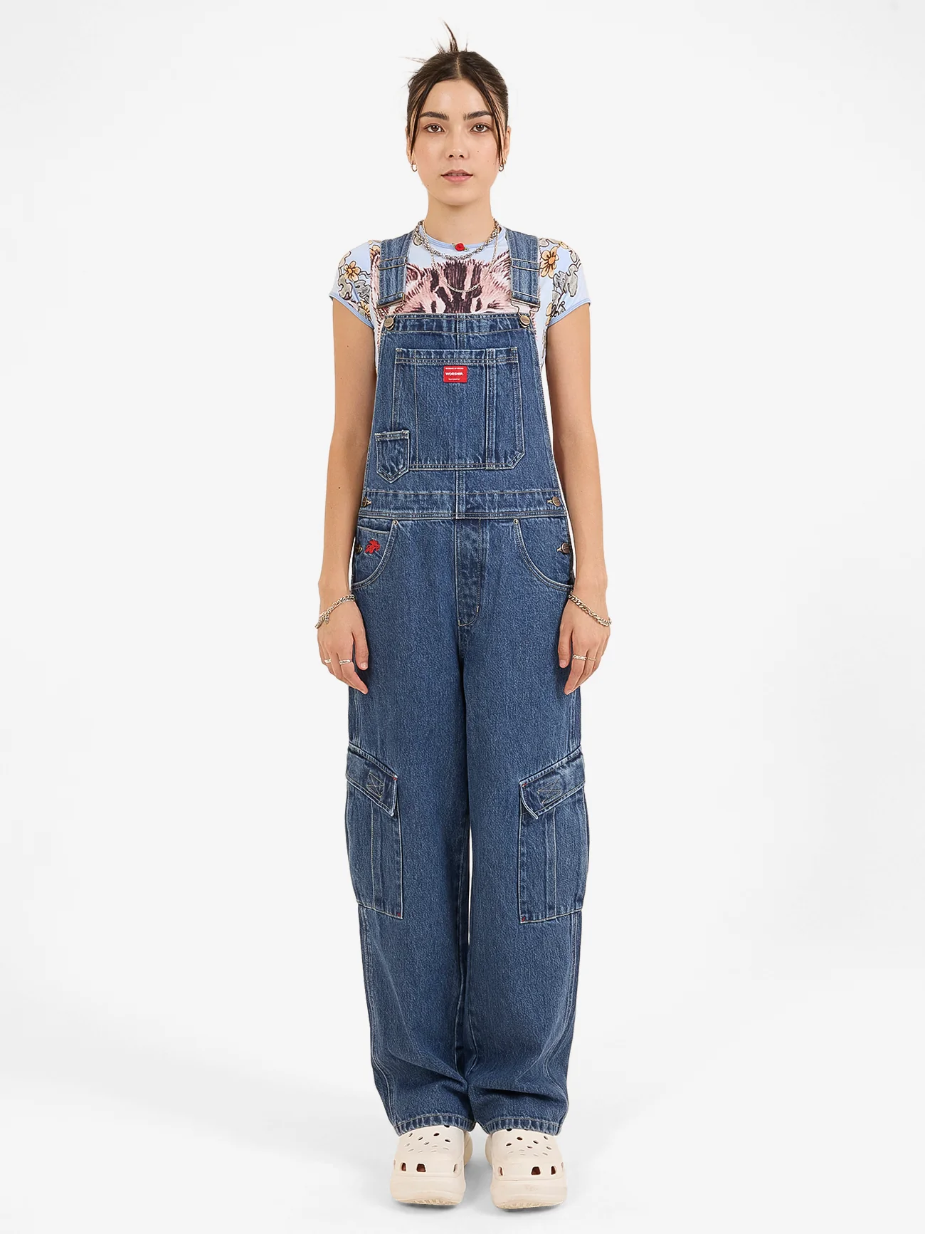 Playtime Cargo Denim Overall - Worn Blue Rinse