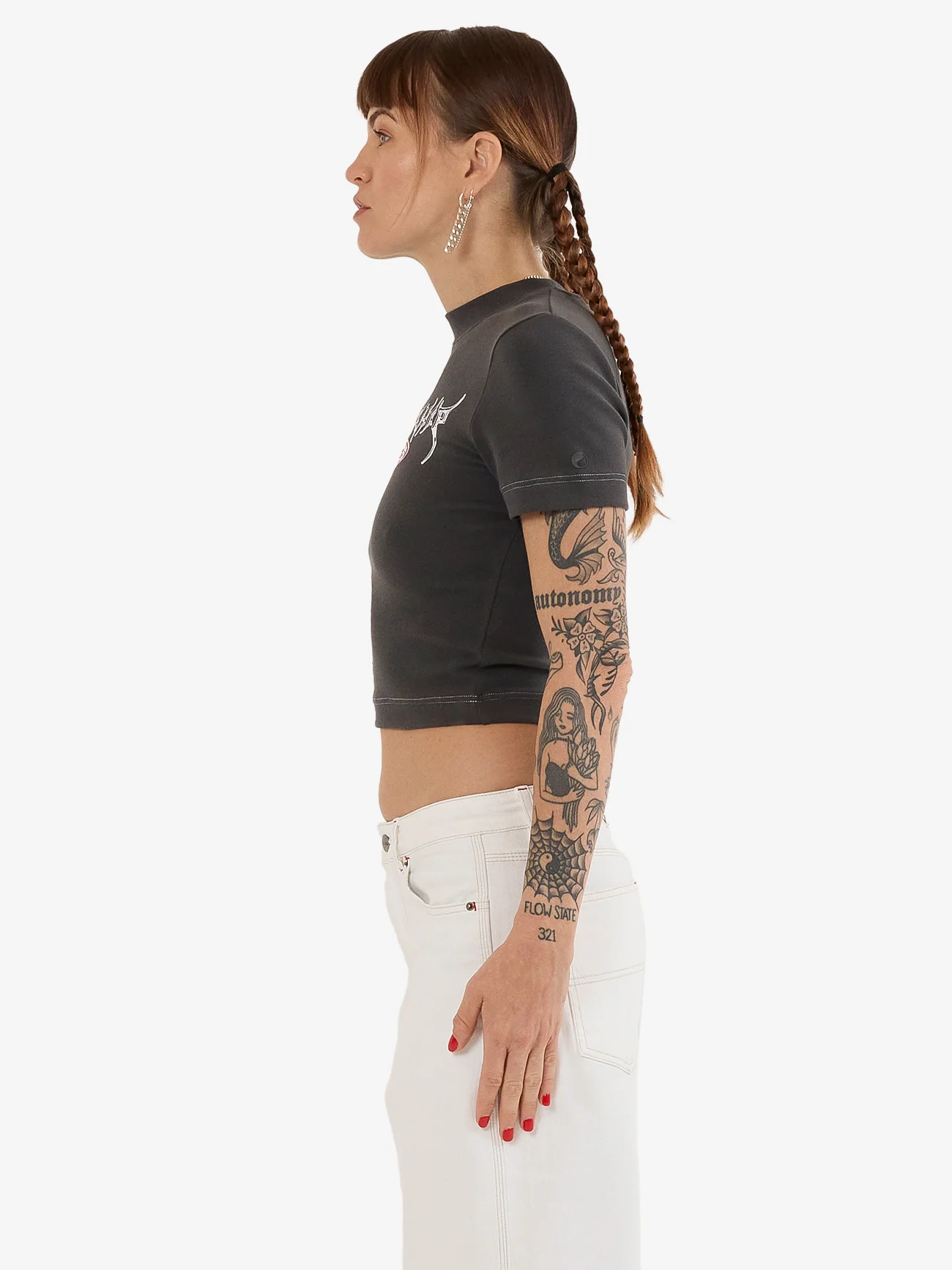Prequil Slim Fit Tee - Worn Black - Image 3