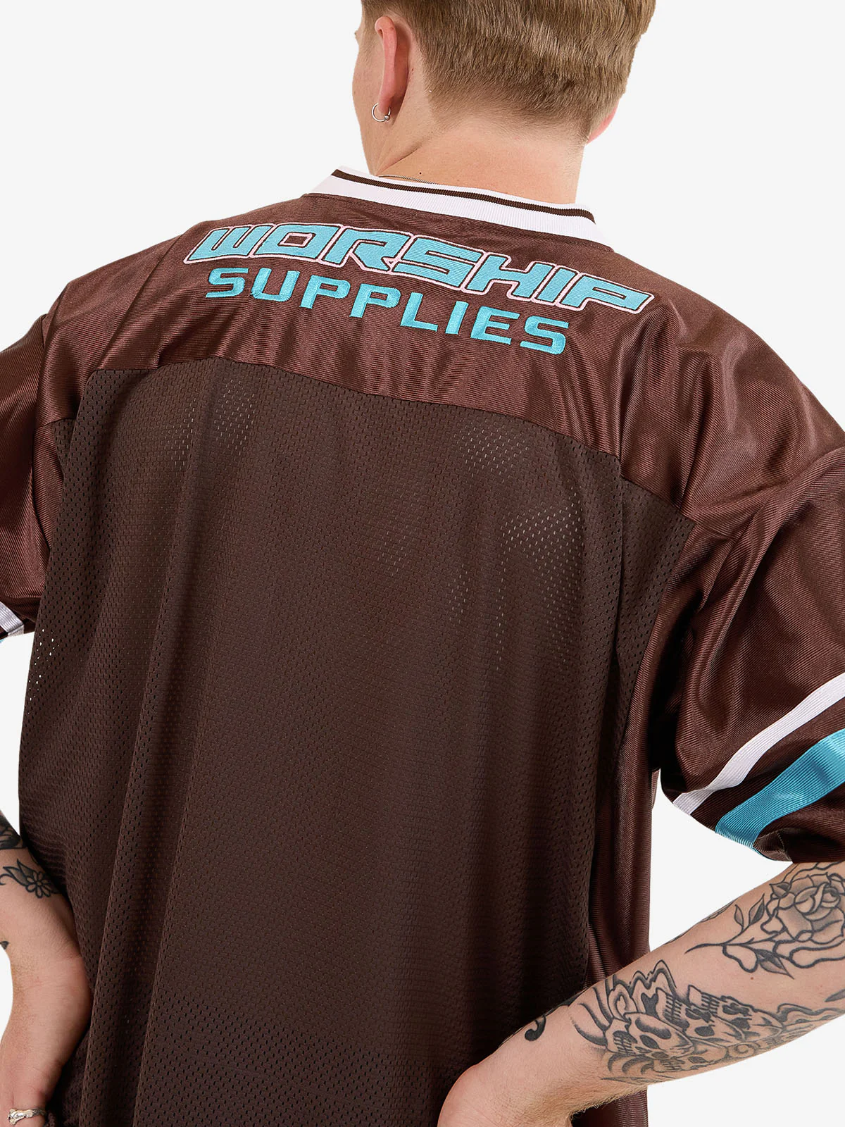 Punter Mesh Jersey - Chocolate - Image 5