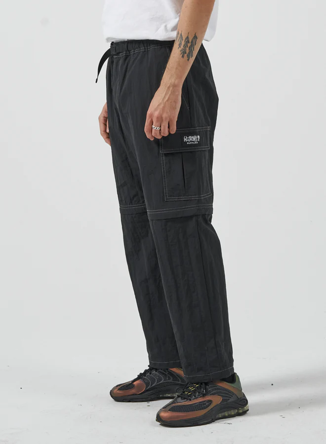 Pure Mayhem Zip Off Nylon Cargo Pant - Black - Image 3