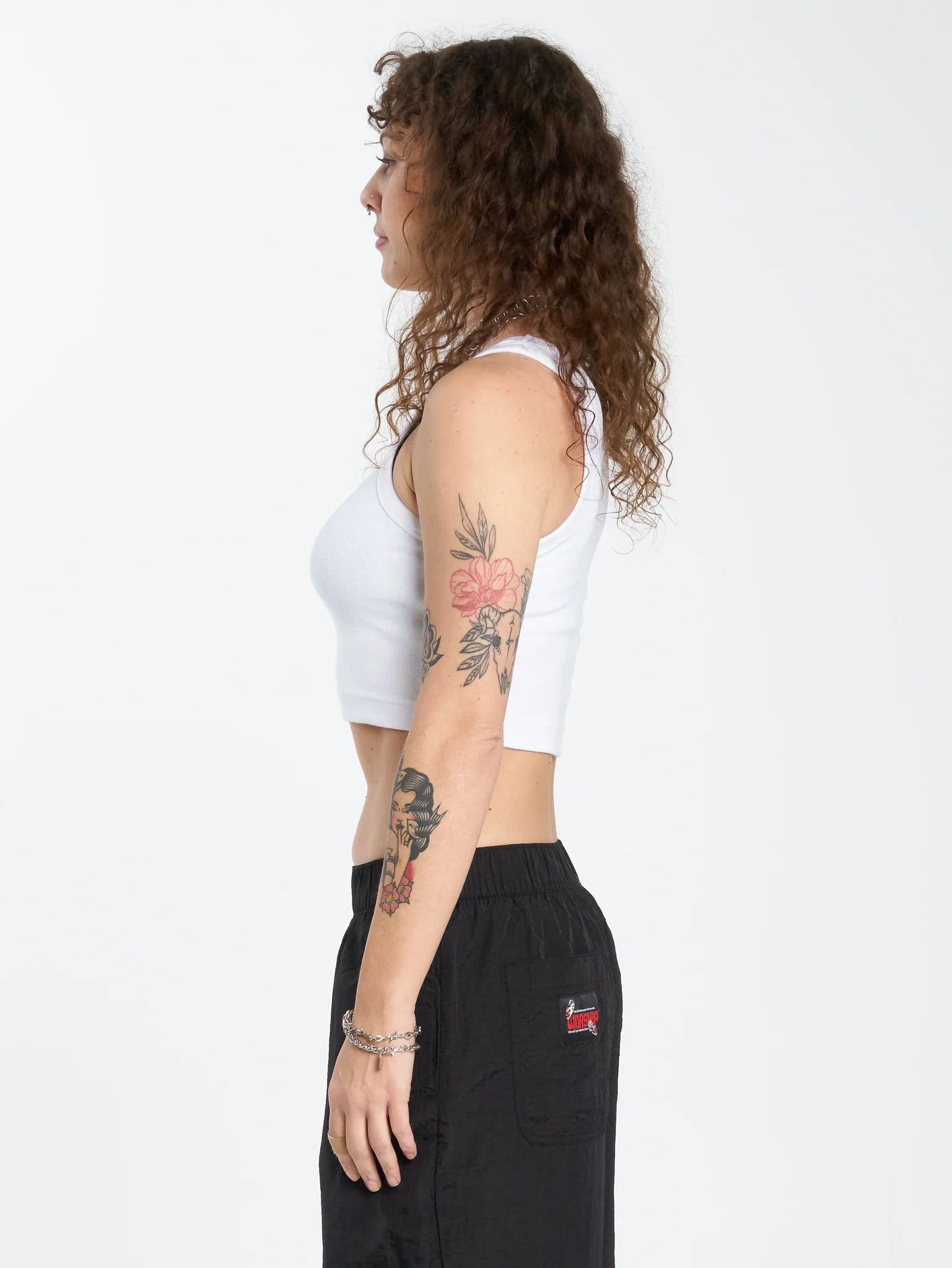 Purgatory Crop Sport Tank - White - Image 3