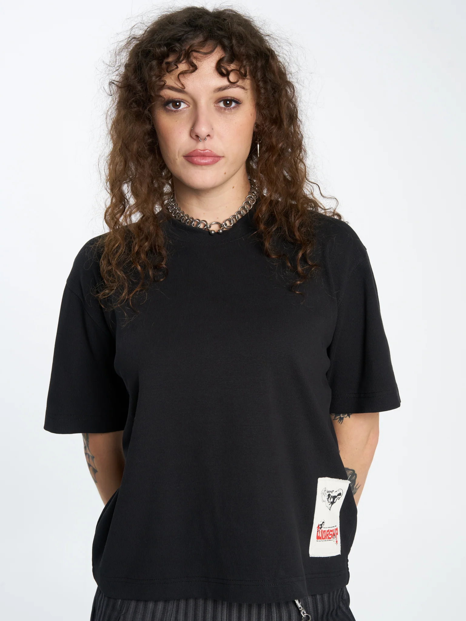 Purgatory Rib Regular Fit Tee - Black - Image 6