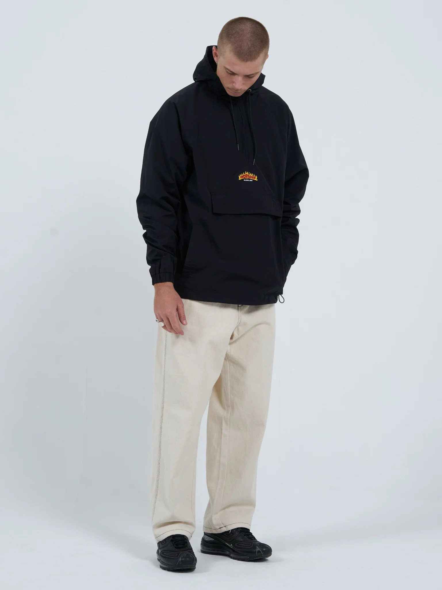 Rest Stop Anorak Jacket - Washed Black - Image 4