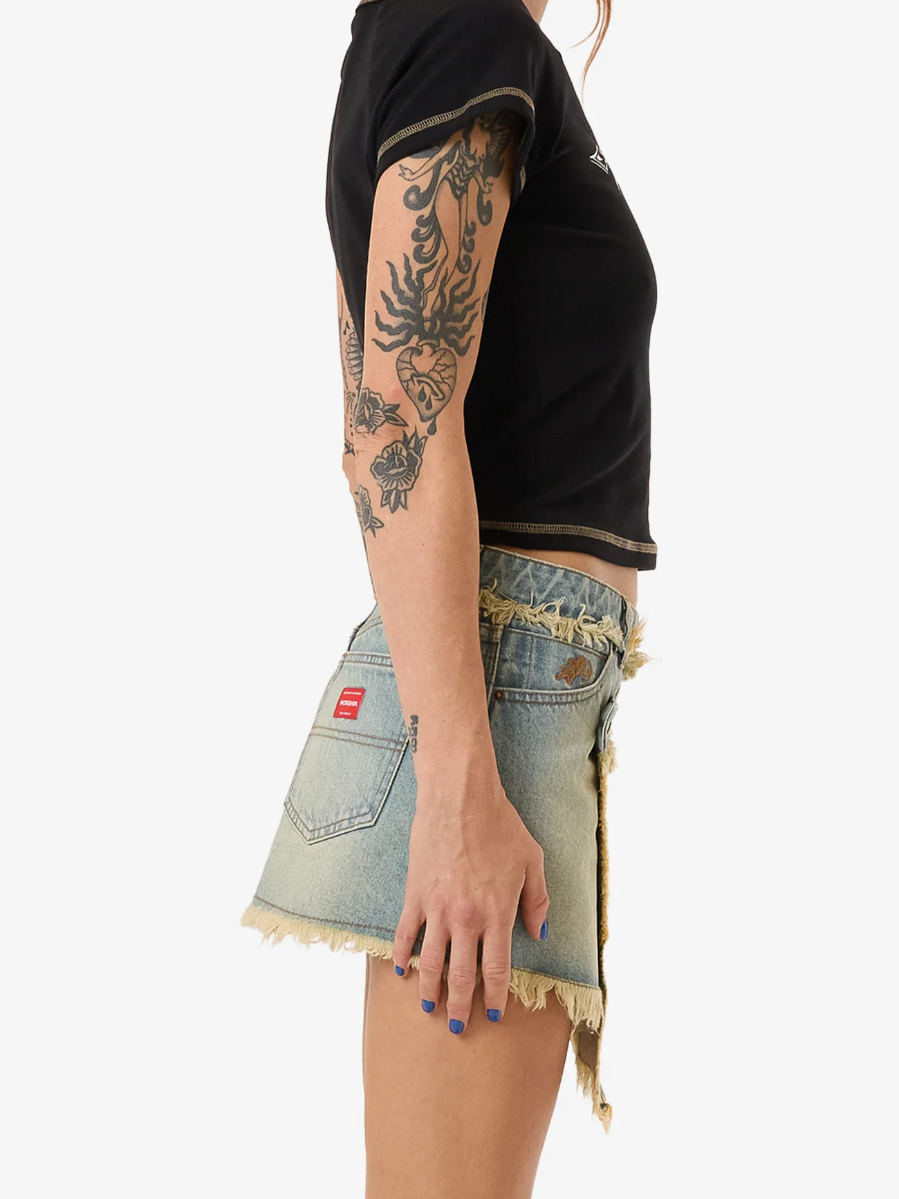 Revenge Denim Mini Skirt - Toxic Blue - Image 4