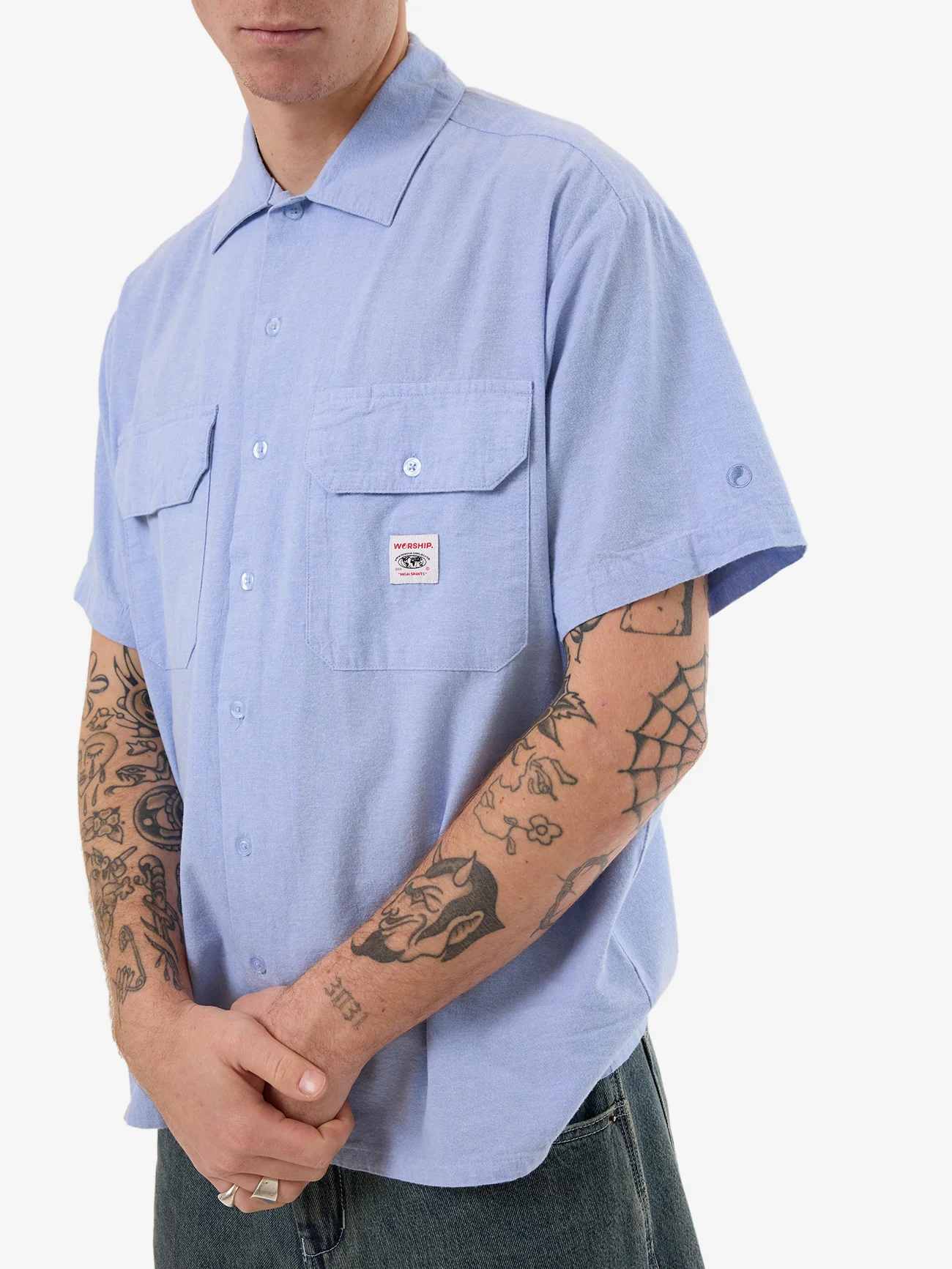 Service Work Shirt - Blue - Image 5