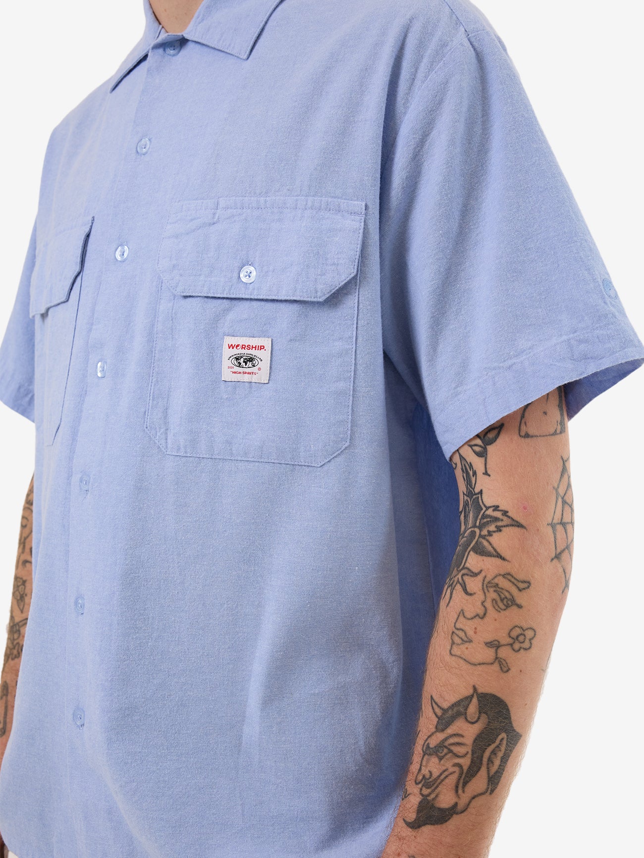 Service Work Shirt - Blue - Image 7