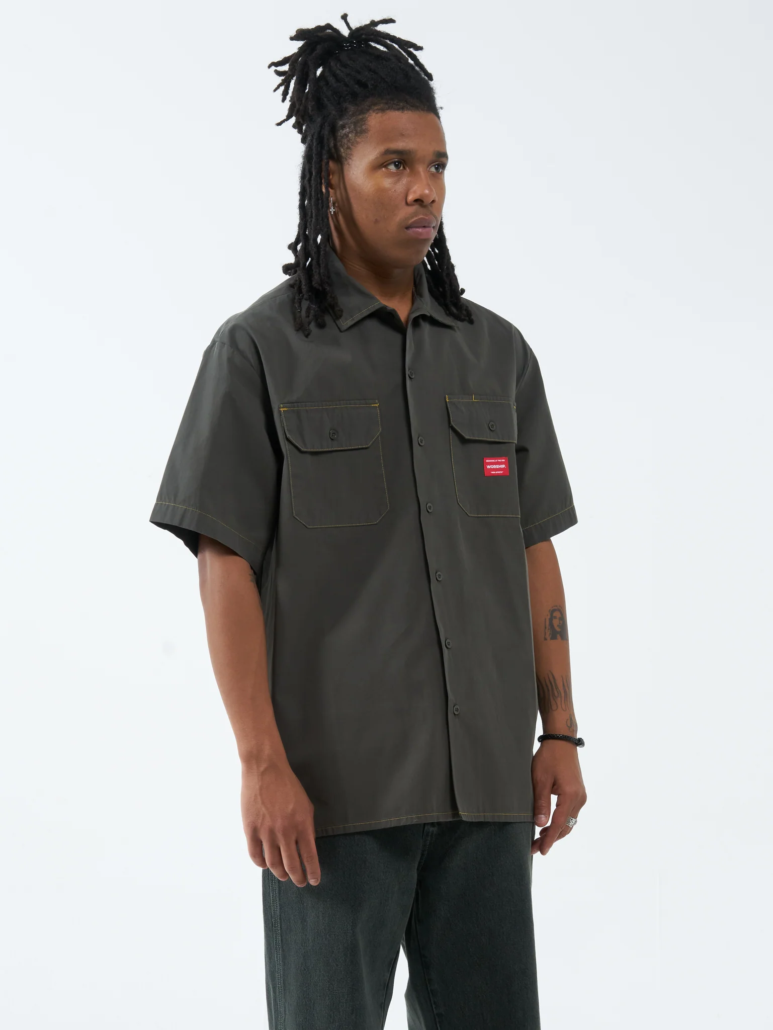 Service Work Shirt - Grape Leaf - Image 8