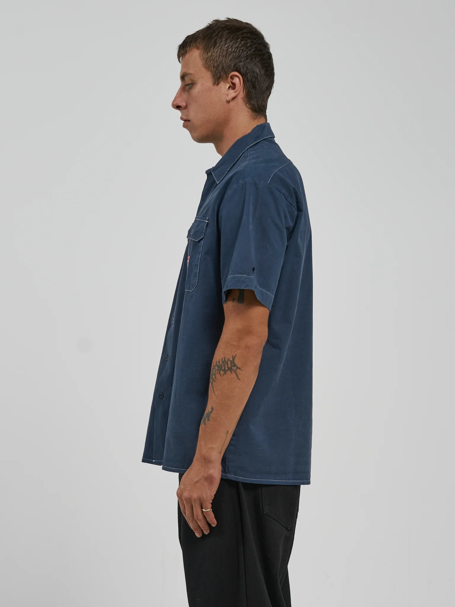 Service Work Shirt - Petrol Blue - Image 3