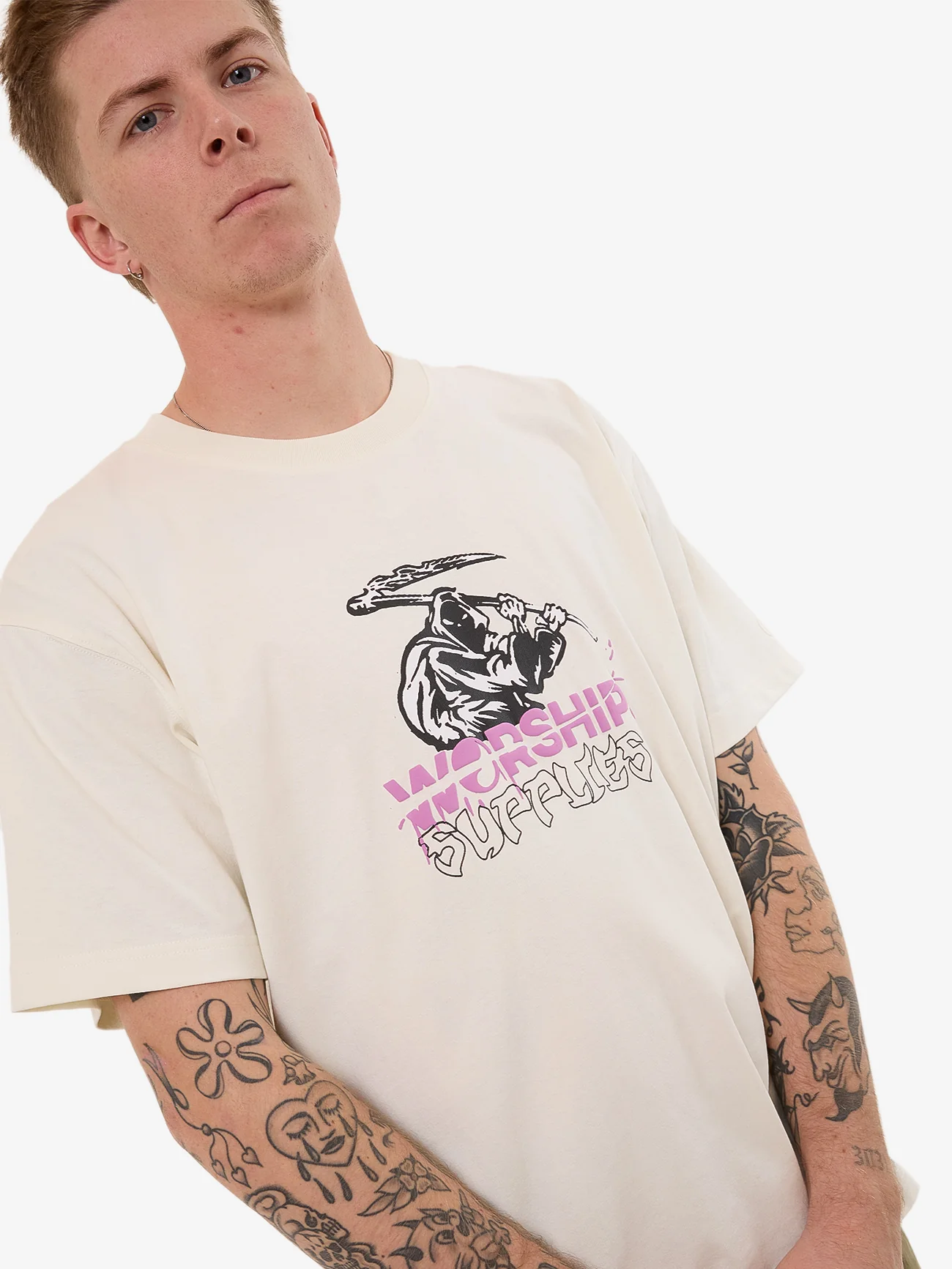 Slasher Tee - Bone - Image 7