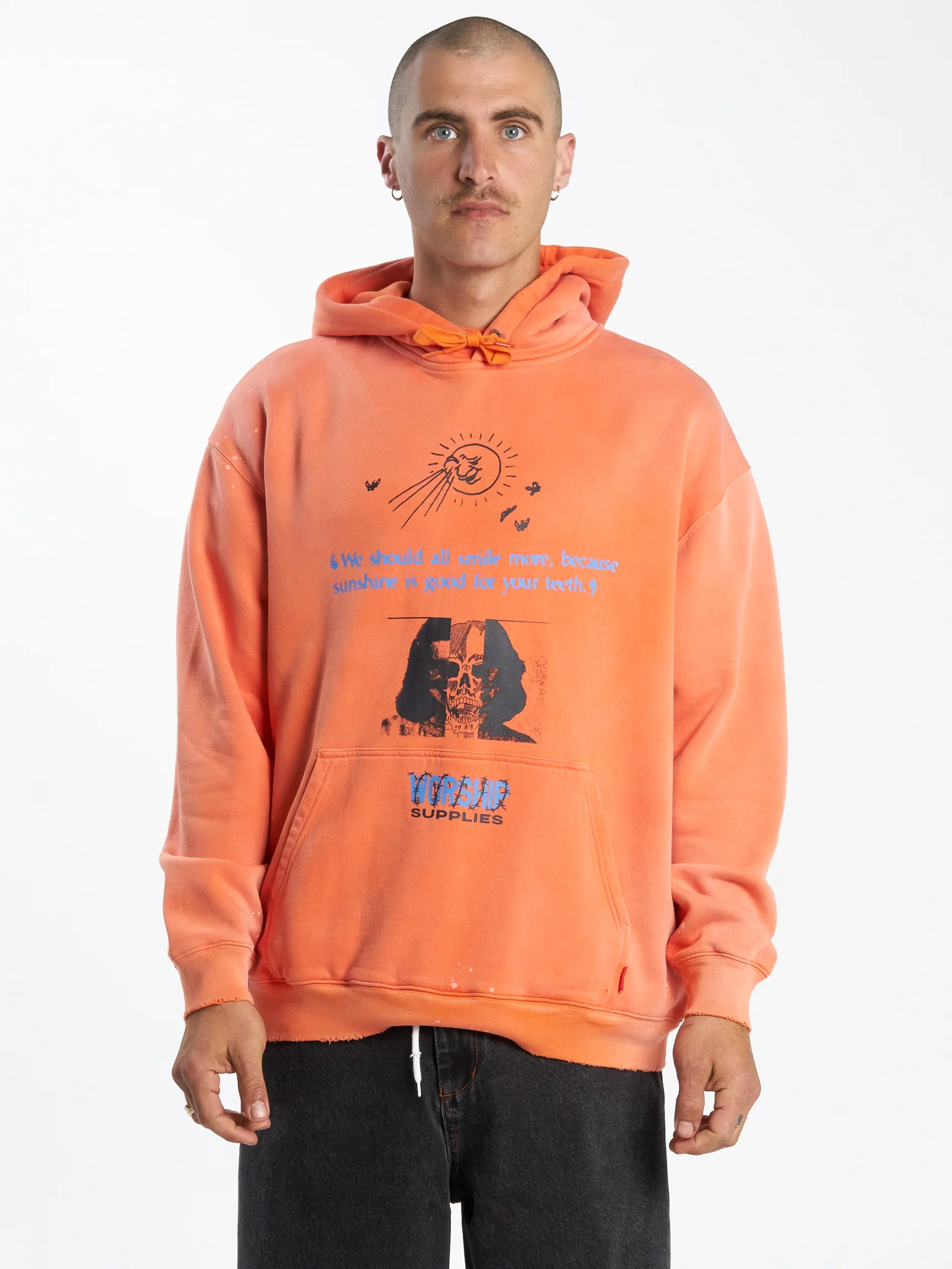 Smile More Hood - County Orange