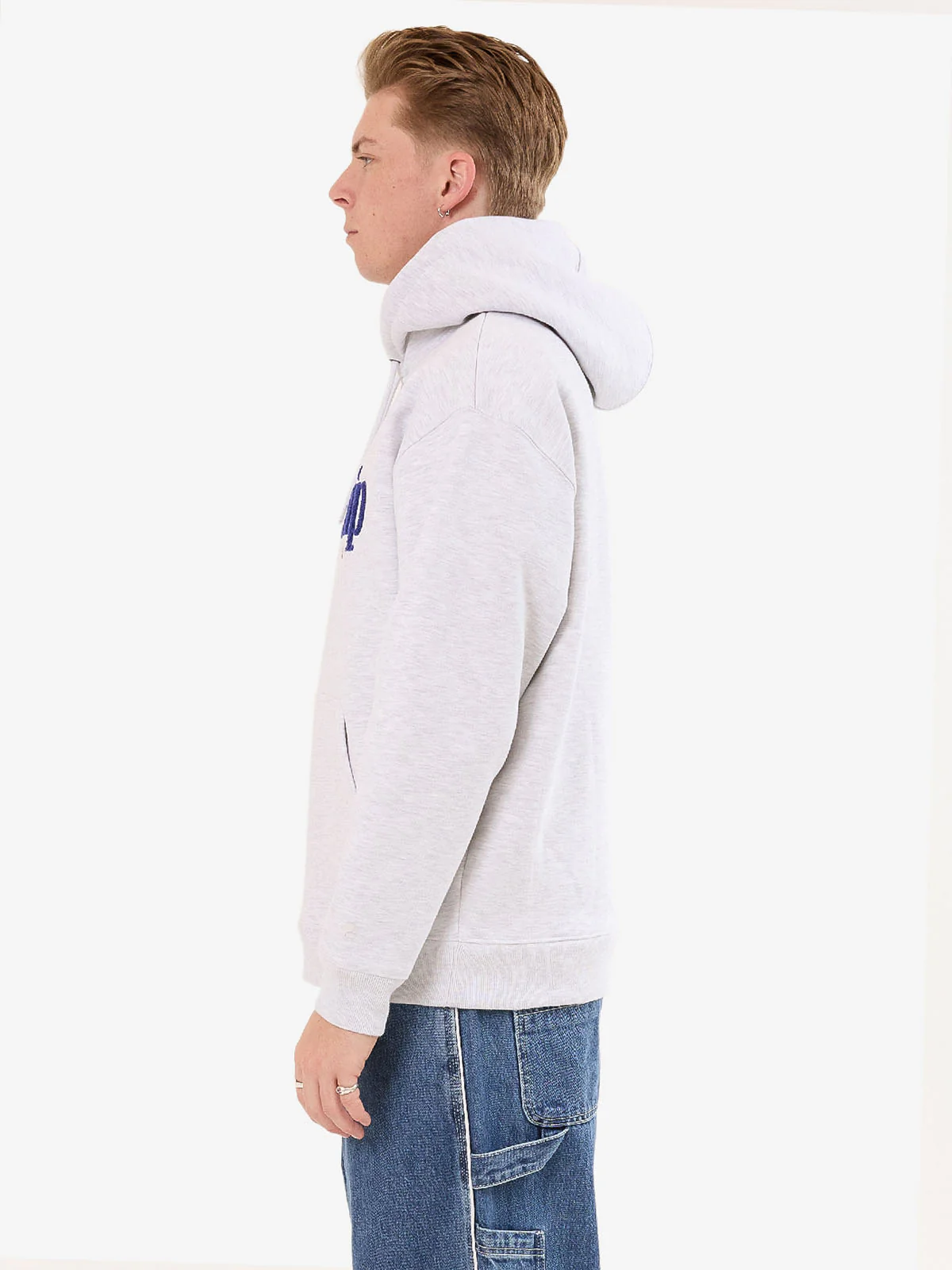 Smoko Fleece Hood - Snow Marle - Image 4