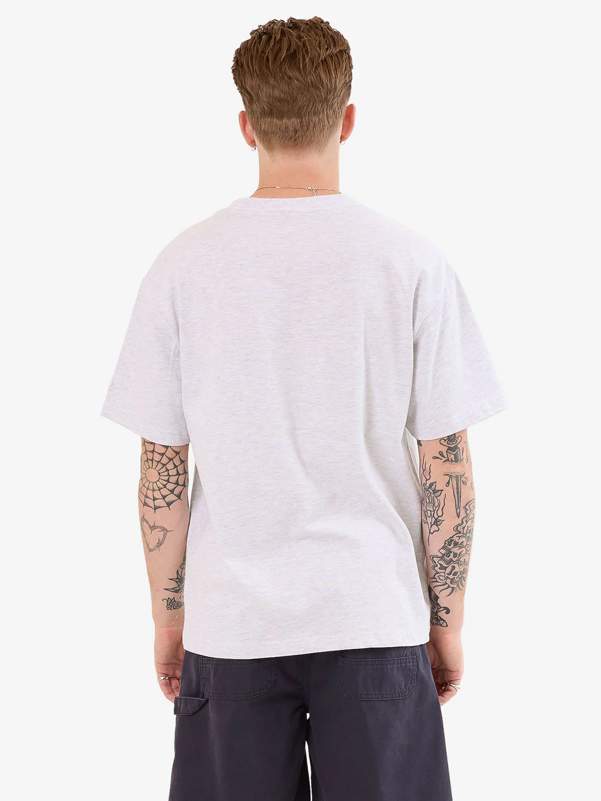 Smoko Tee - Snow Marle - Image 2