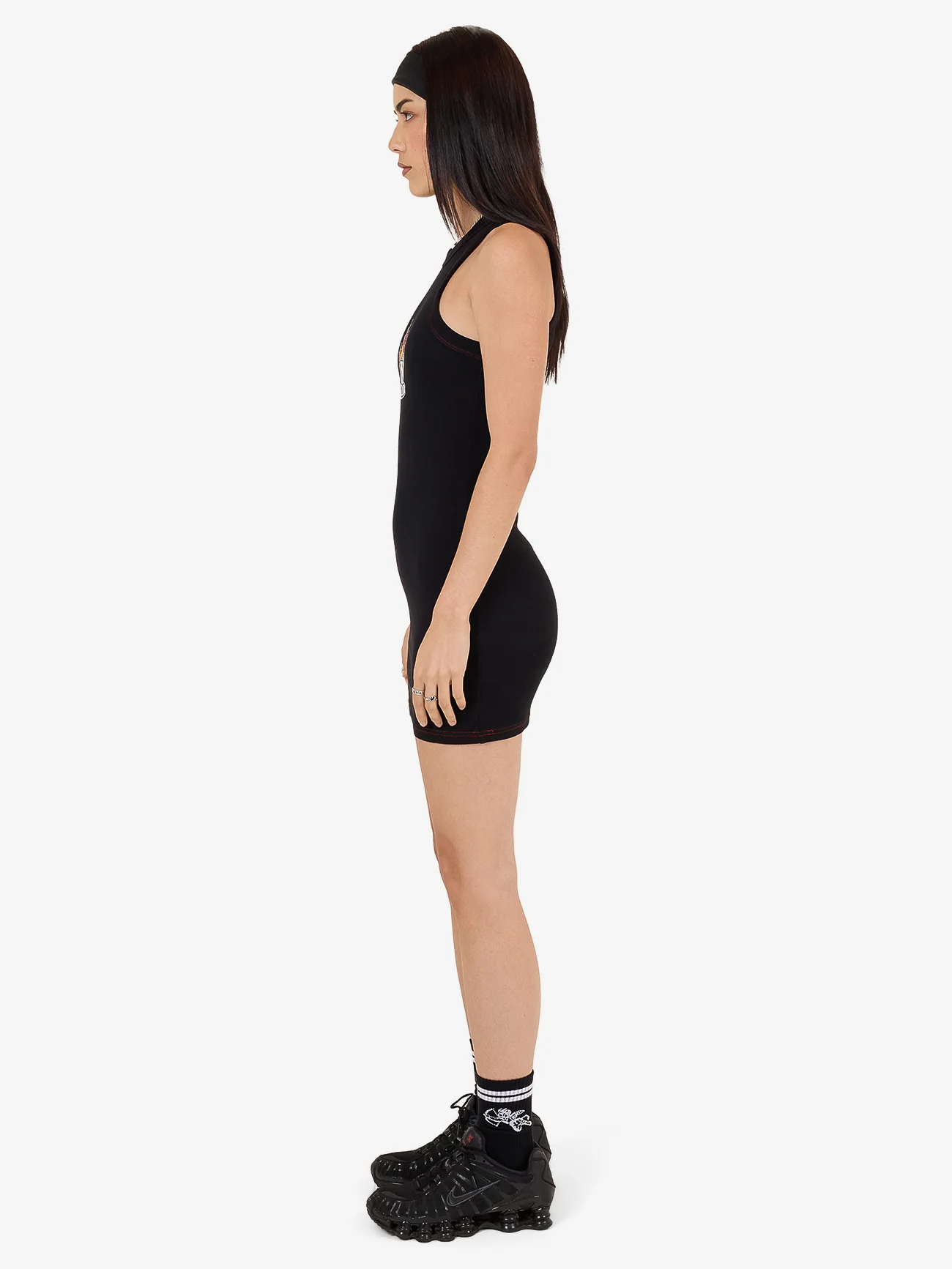 Snake Eyes Slim Fit Tank Mini Dress - Black - Image 5