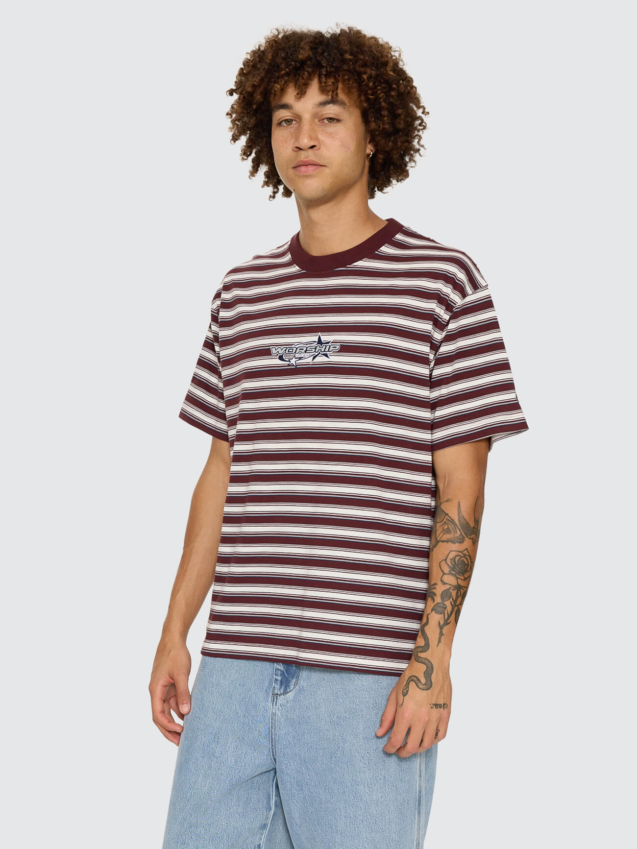 Space Race Stripe Tee - Puddle - Image 4