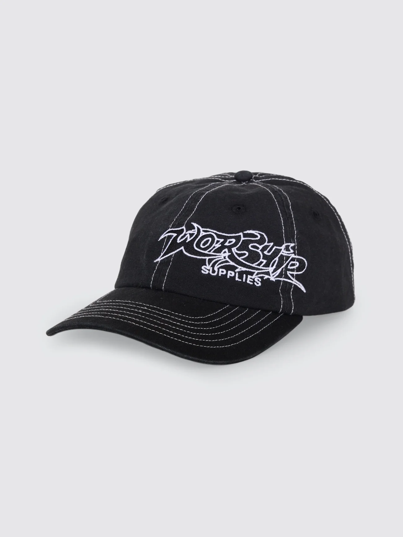 Spiker 6 Panel Cap - Washed Black