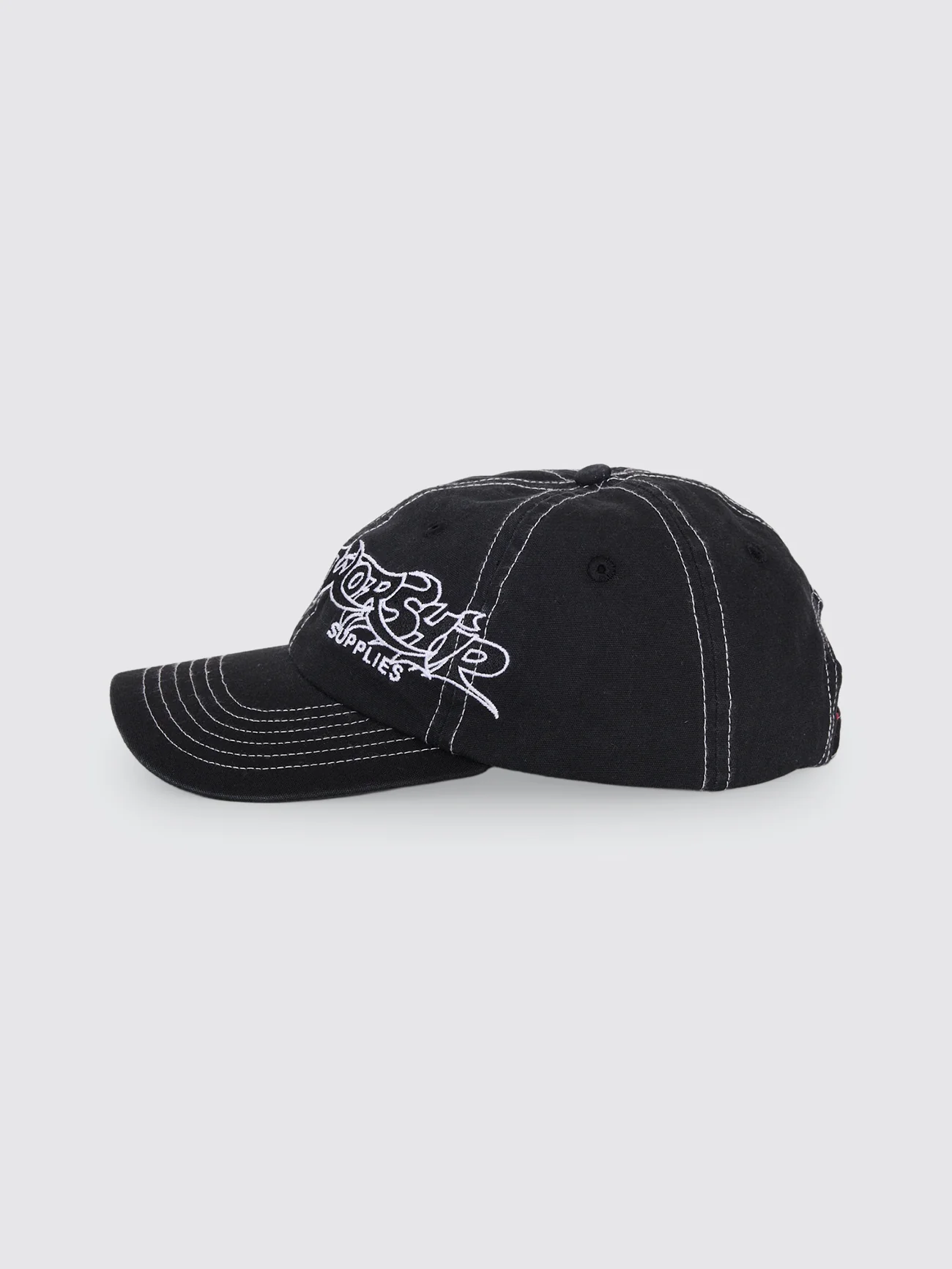 Spiker 6 Panel Cap - Washed Black - Image 3