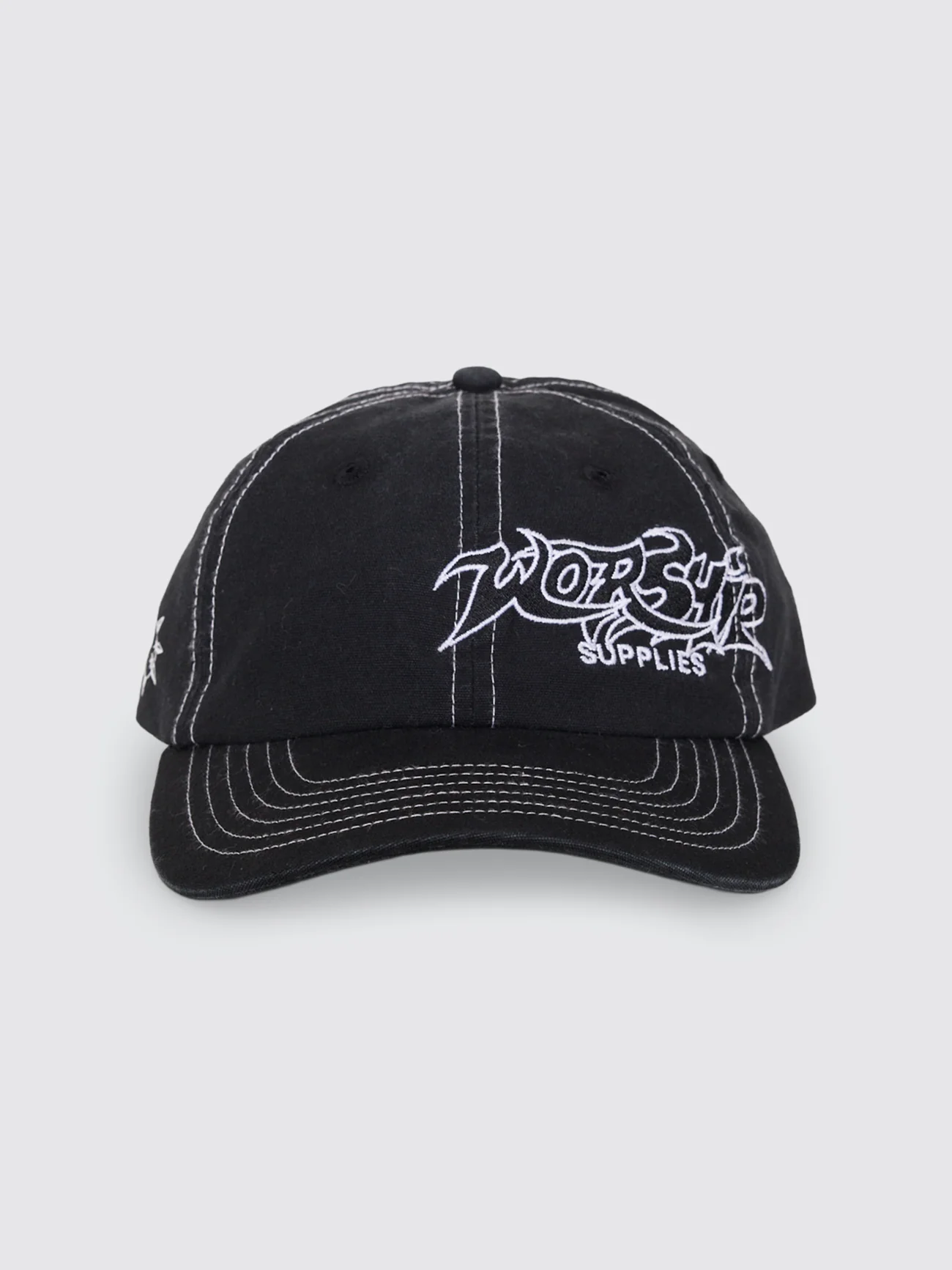 Spiker 6 Panel Cap - Washed Black - Image 8