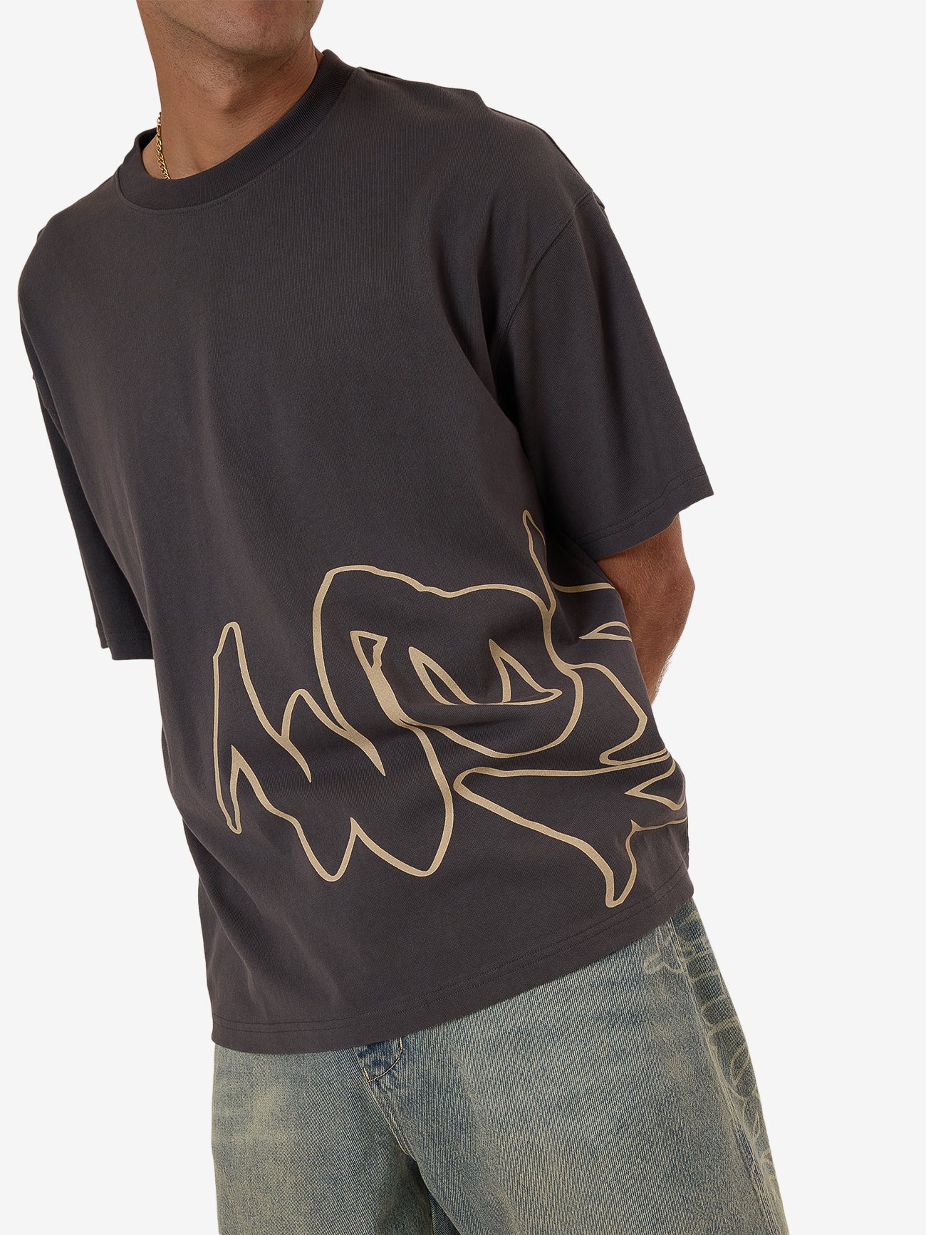 Sprays Oversized Tee - Worn Black
