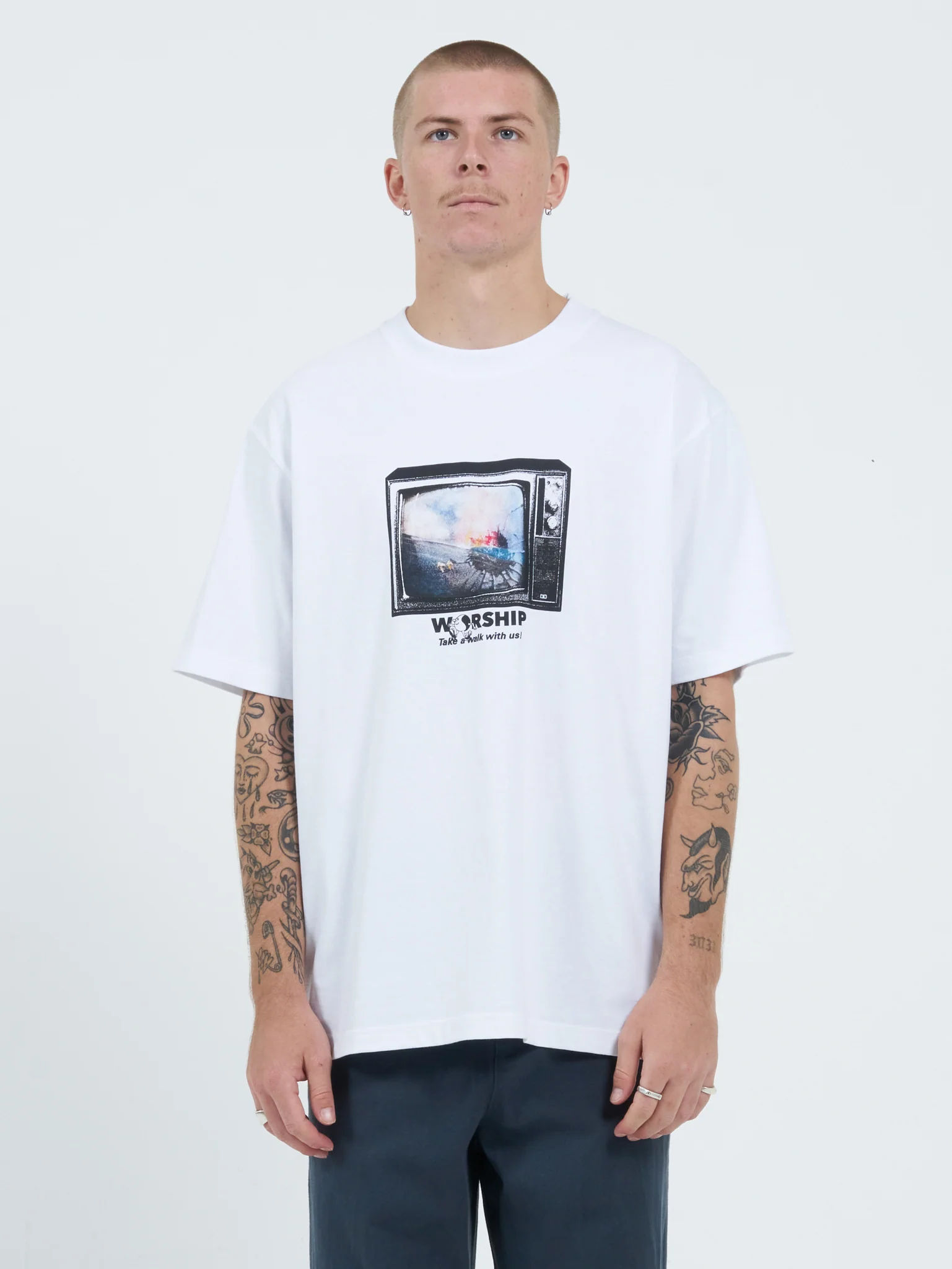 Square Eyes Tee - White