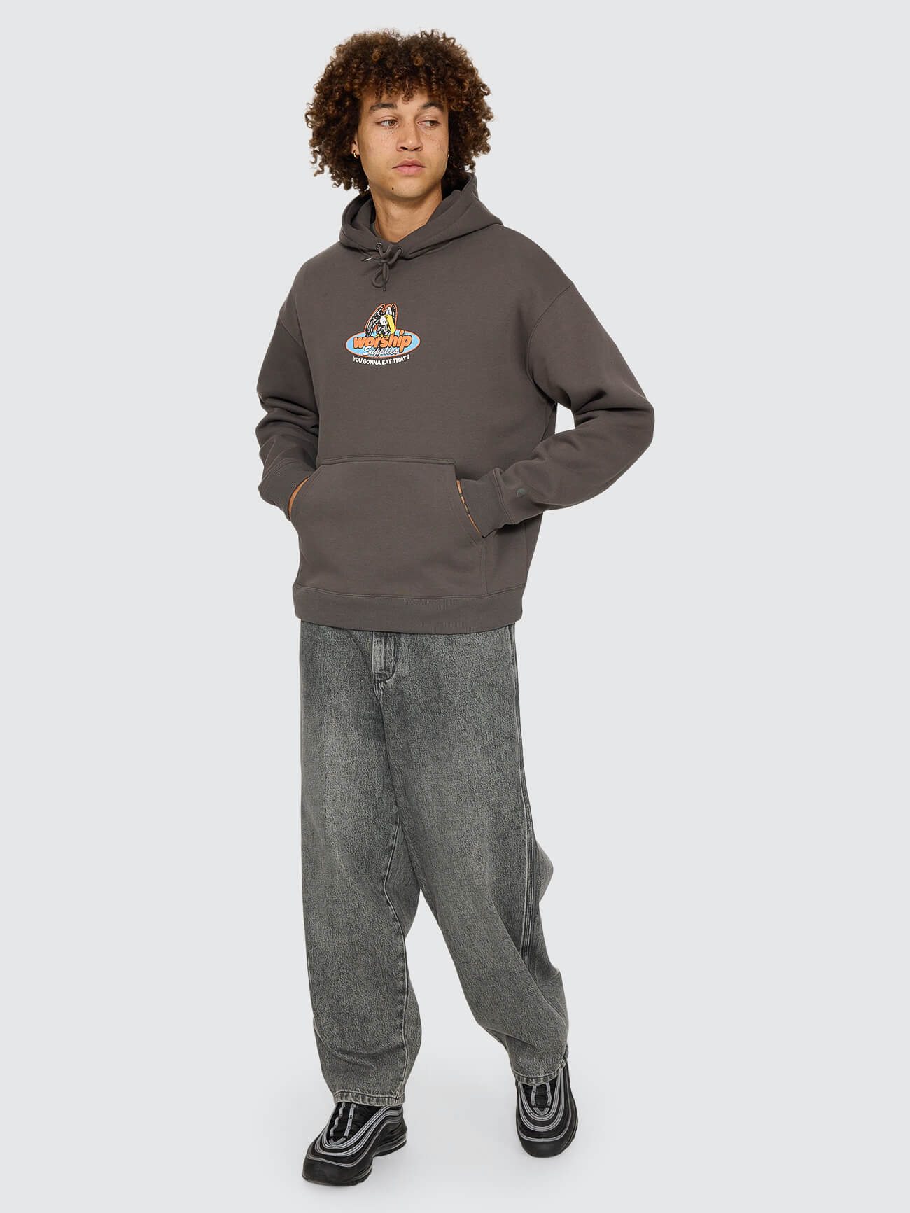 Still Hungry Pullover Hood - Worn Black - Image 5