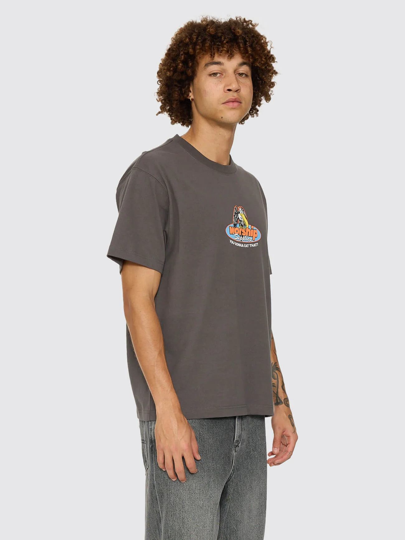 Still Hungry Tee - Worn Black - Image 6