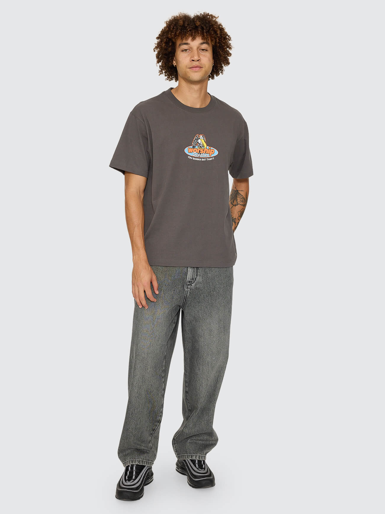 Still Hungry Tee - Worn Black - Image 8
