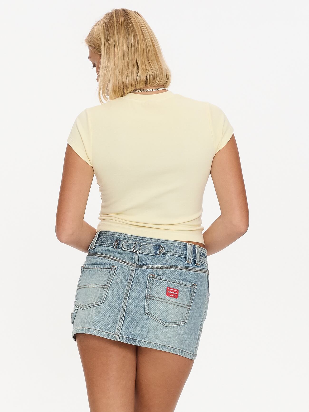 Sucks To Be You Cap Sleeve Tee - Lemon Icing - Image 5