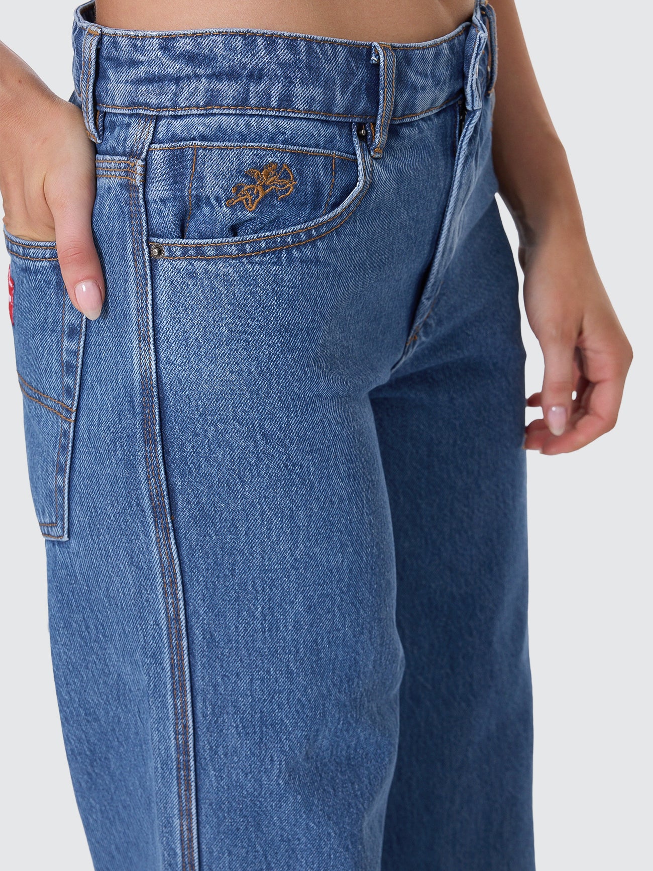 Sweeper Wide Leg Jean - Sky High Blue - Image 7