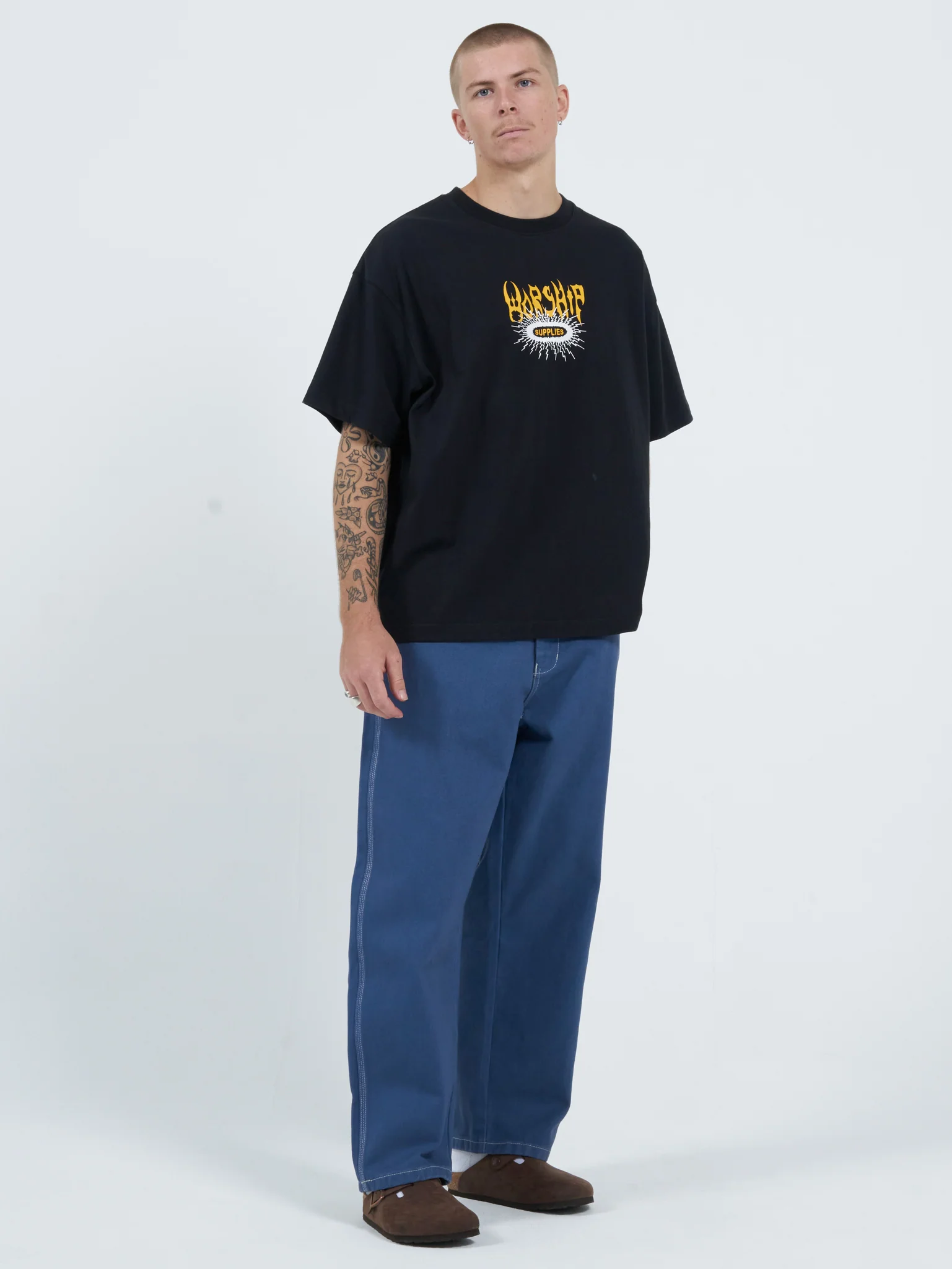 Tasty Rainbow Over Size Tee - Black - Image 4