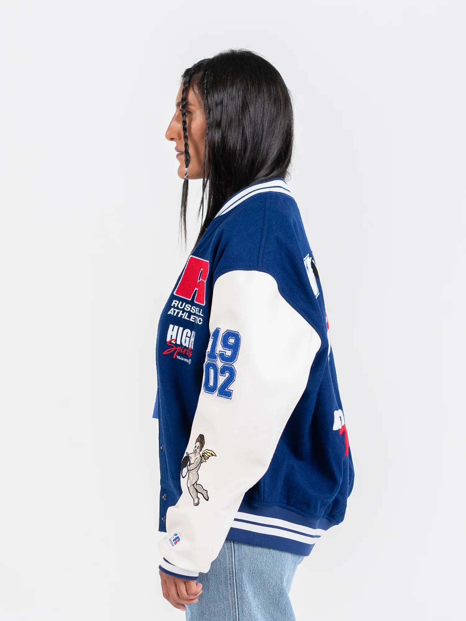 Team Spirit Letterman Jacket - Levitation Blue - Image 4