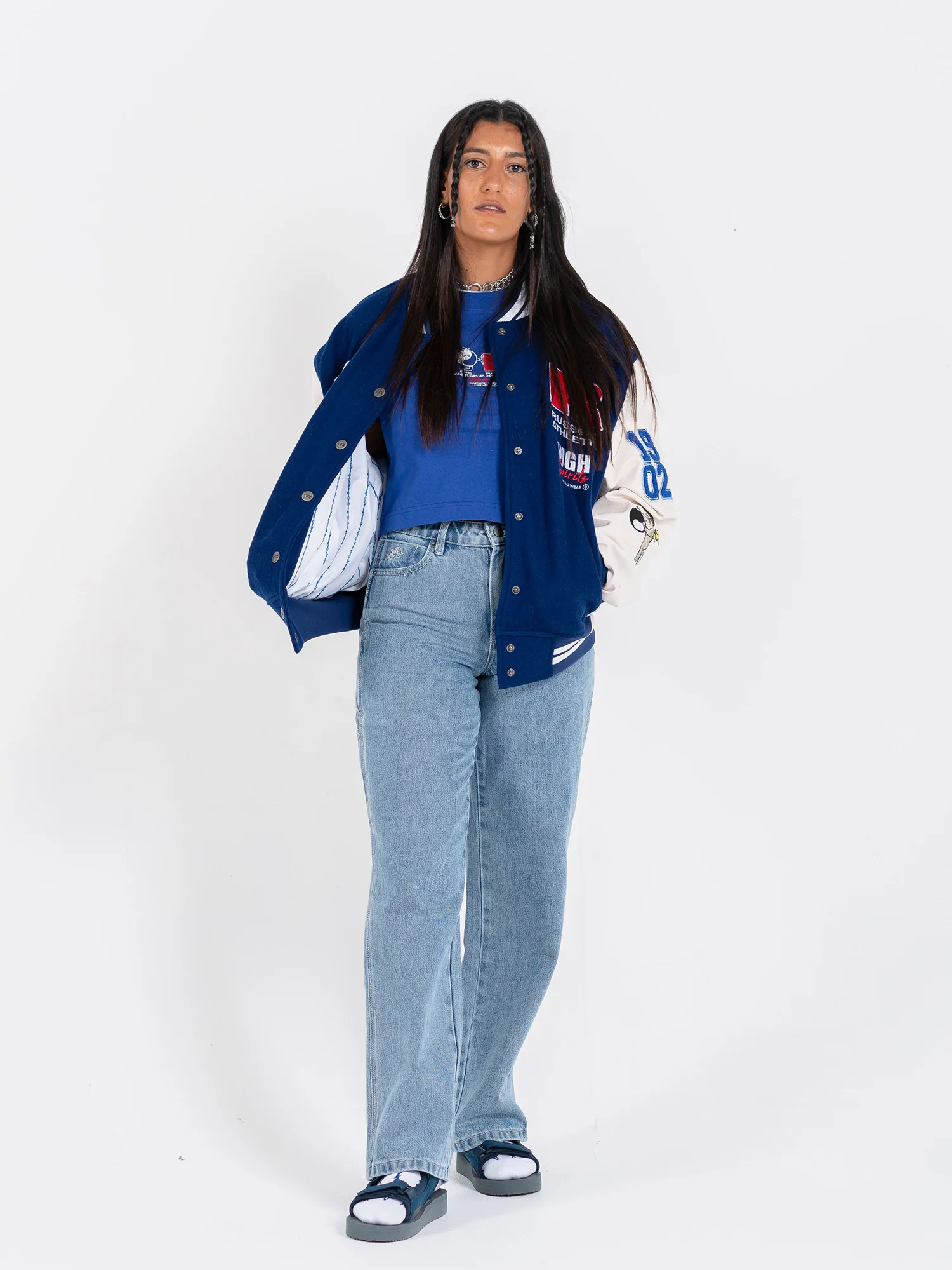 Team Spirit Letterman Jacket - Levitation Blue - Image 9