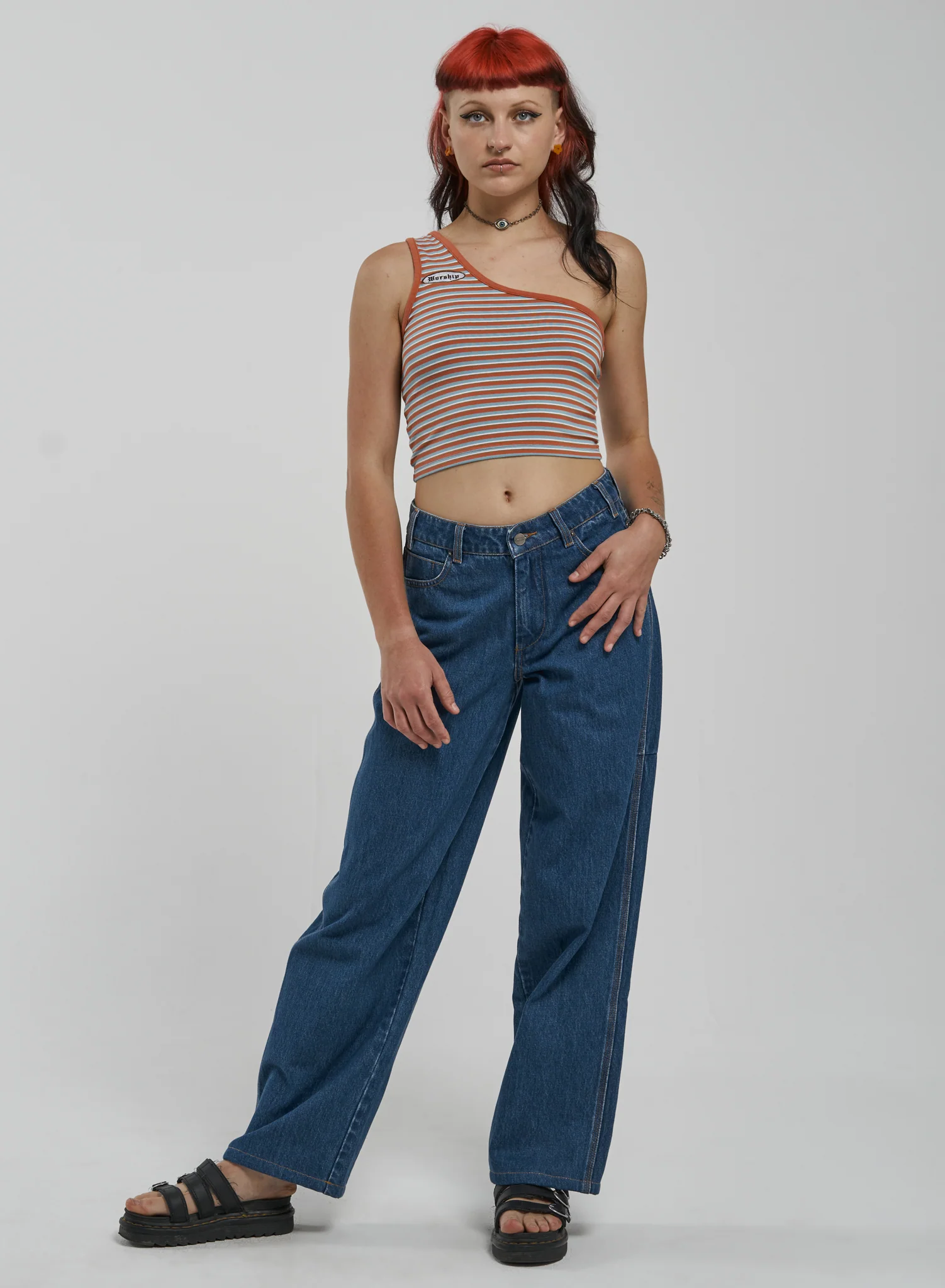 Teenage Dirtbag One Shoulder Top - Agent Orange - Image 5