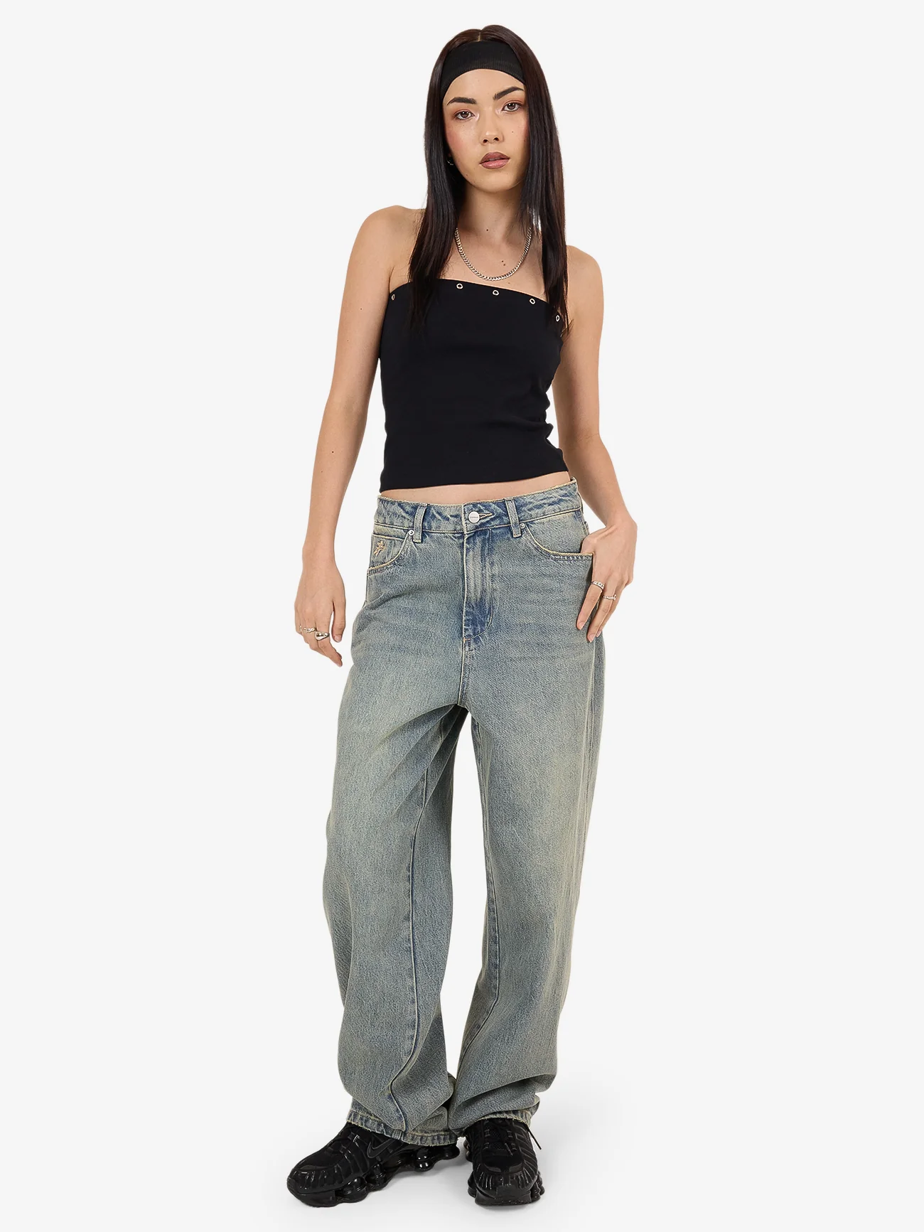 Throws Big Baggy Jean - Garbage Grime Blue