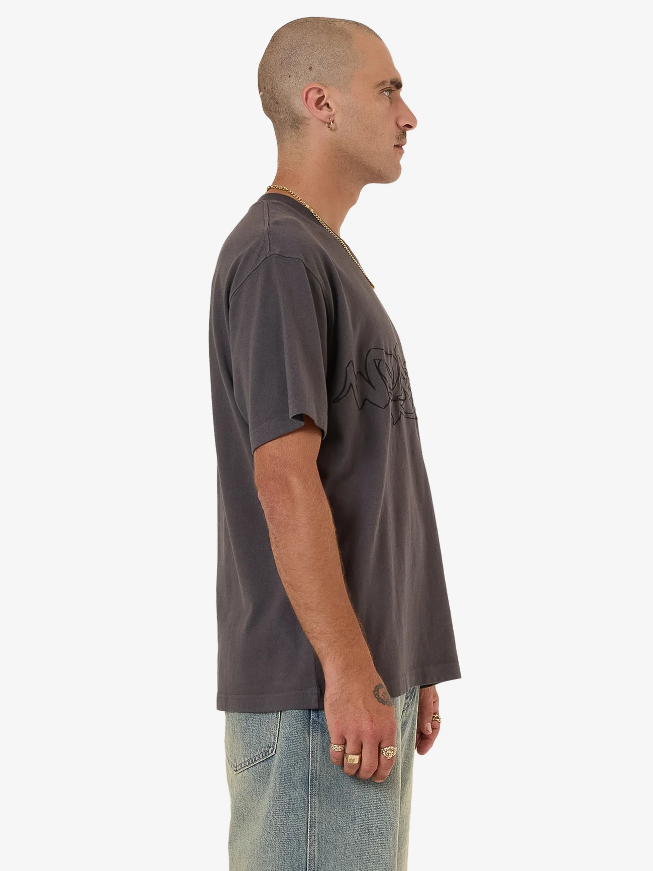 Throws Tee - Worn Black - Image 7