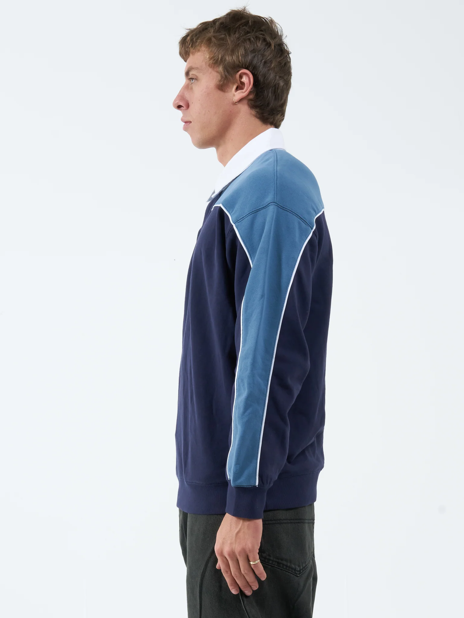 Tommy Gun Rugby Crew Fleece - Peacoat Blue - Image 3