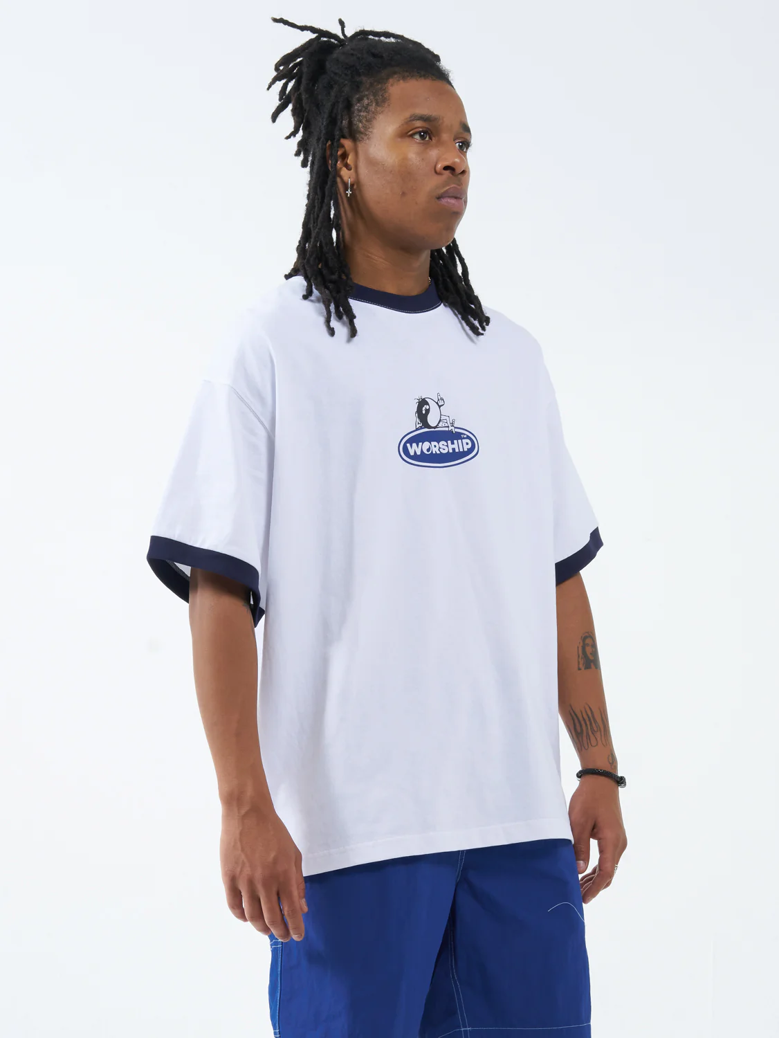 Tommy Two Box Fit Oversize Ringer Tee - White - Image 8