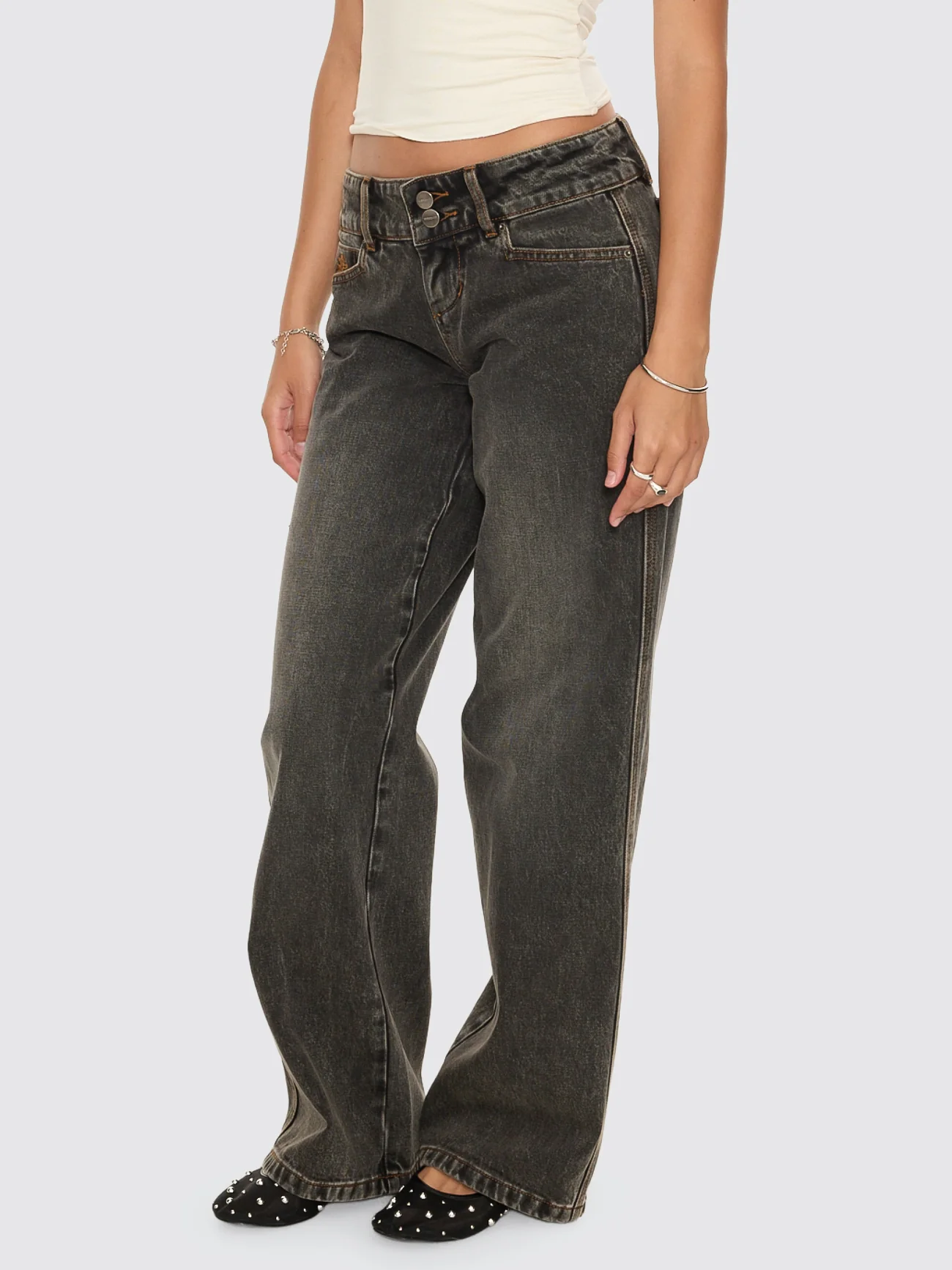 Trudge Baggy Low Rider Jean - Dirty Black - Image 4