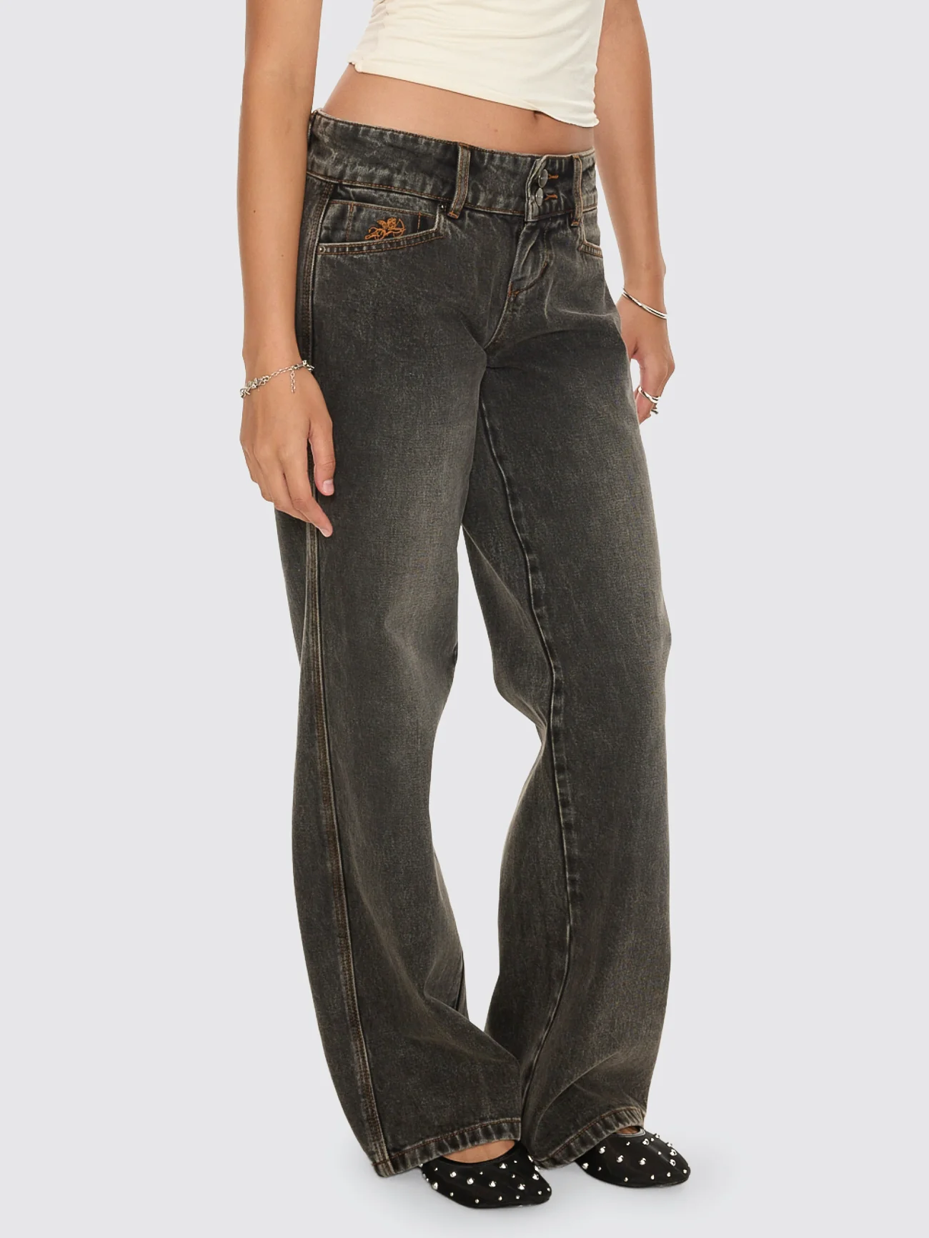 Trudge Baggy Low Rider Jean - Dirty Black - Image 6