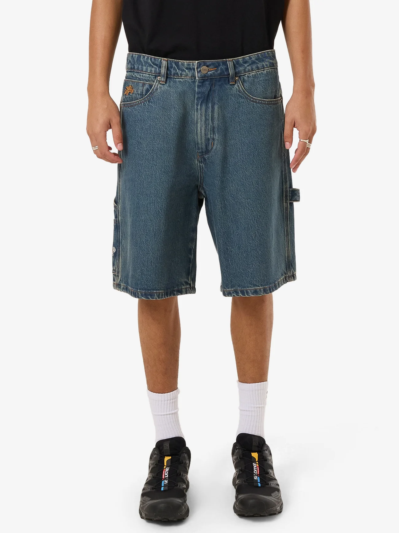 Try Again Carpenter Short - Dirty Mid Blue