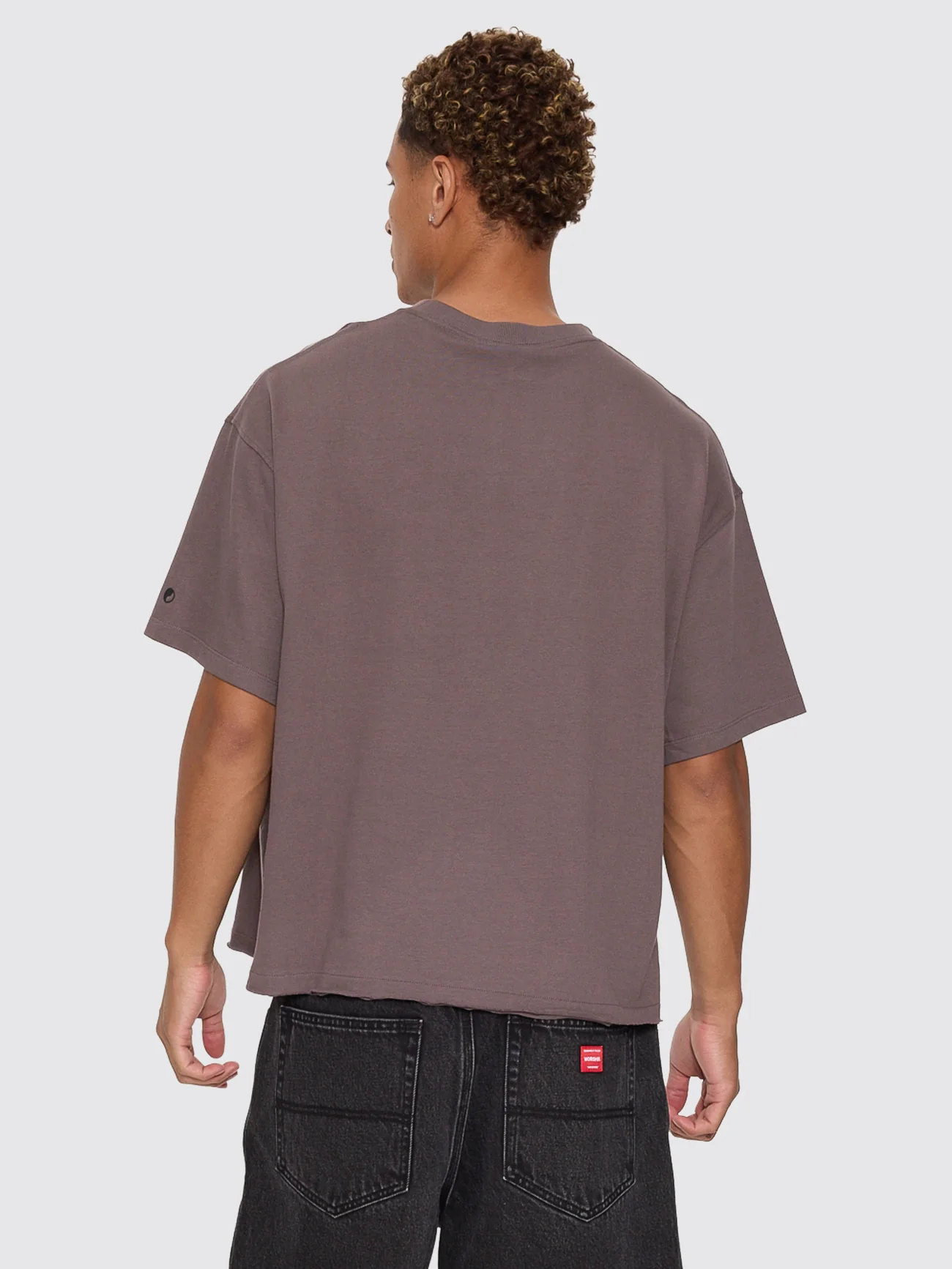 Unchained Box Crop Tee - Worn Black - Image 5
